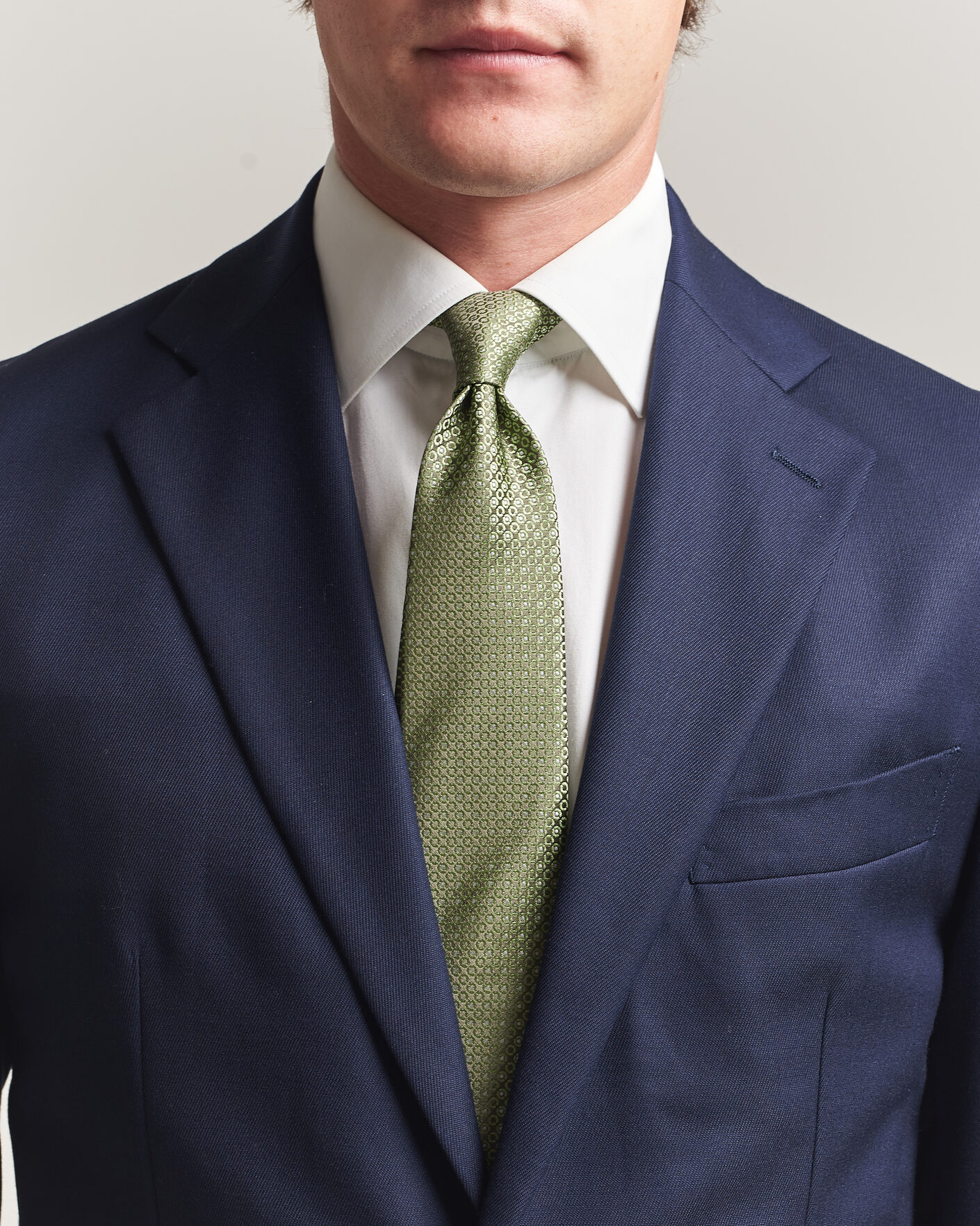 Herren | Krawatten | Canali | Jacquard Silk Tie Grass Green