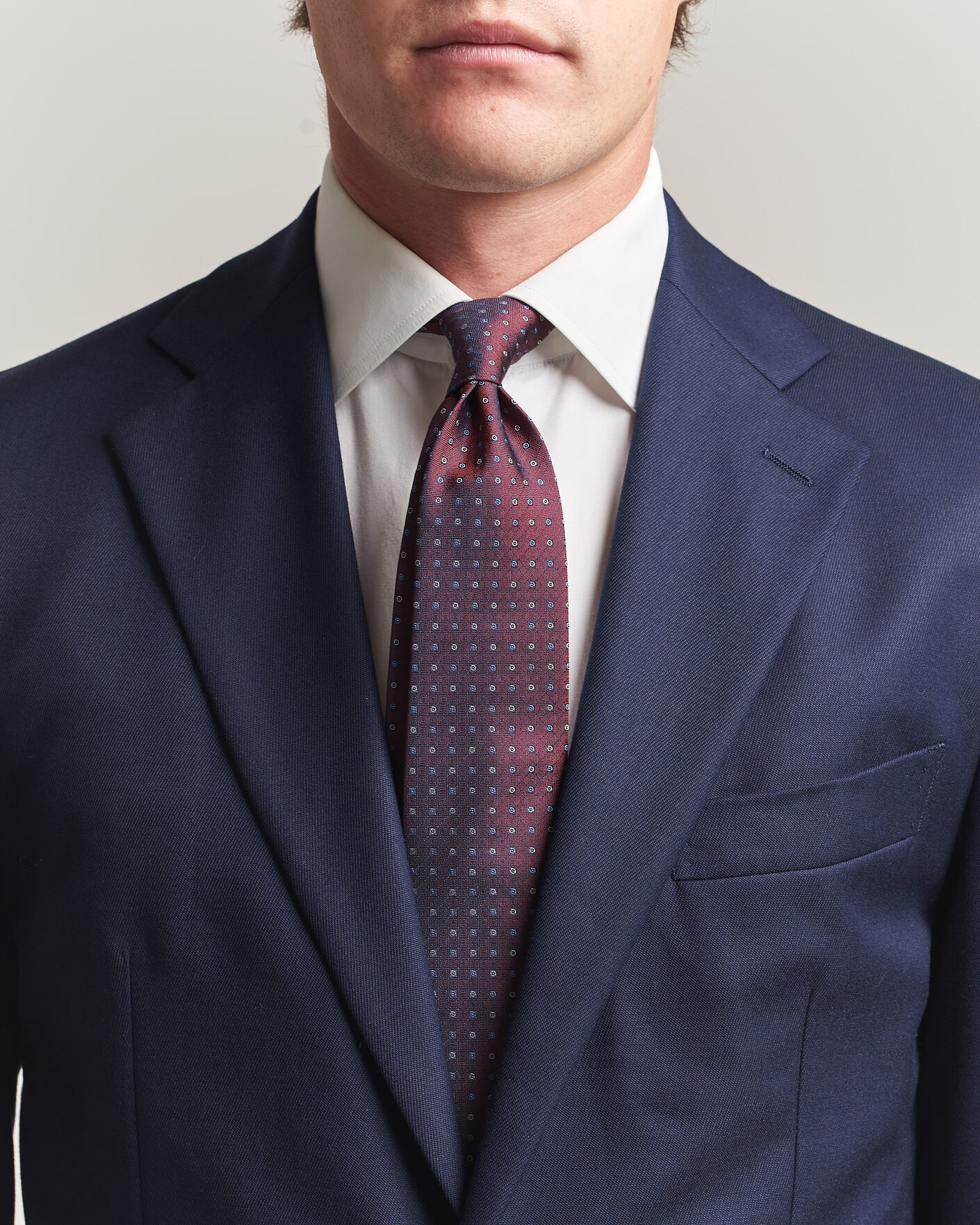 Herren | Krawatten | Canali | Jacquard Silk Tie Burgundy