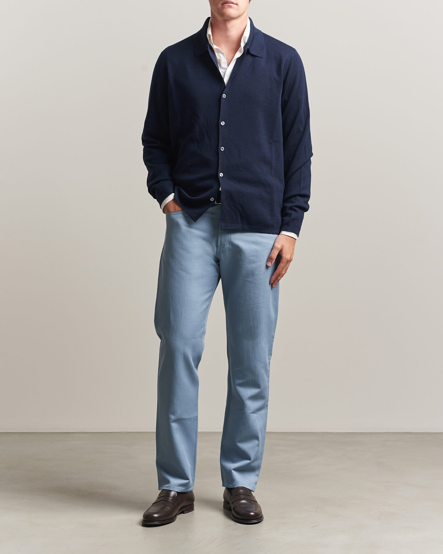 Herren | Pullover | Ralph Lauren Purple Label | Milano Stich Cardigan Racing Navy