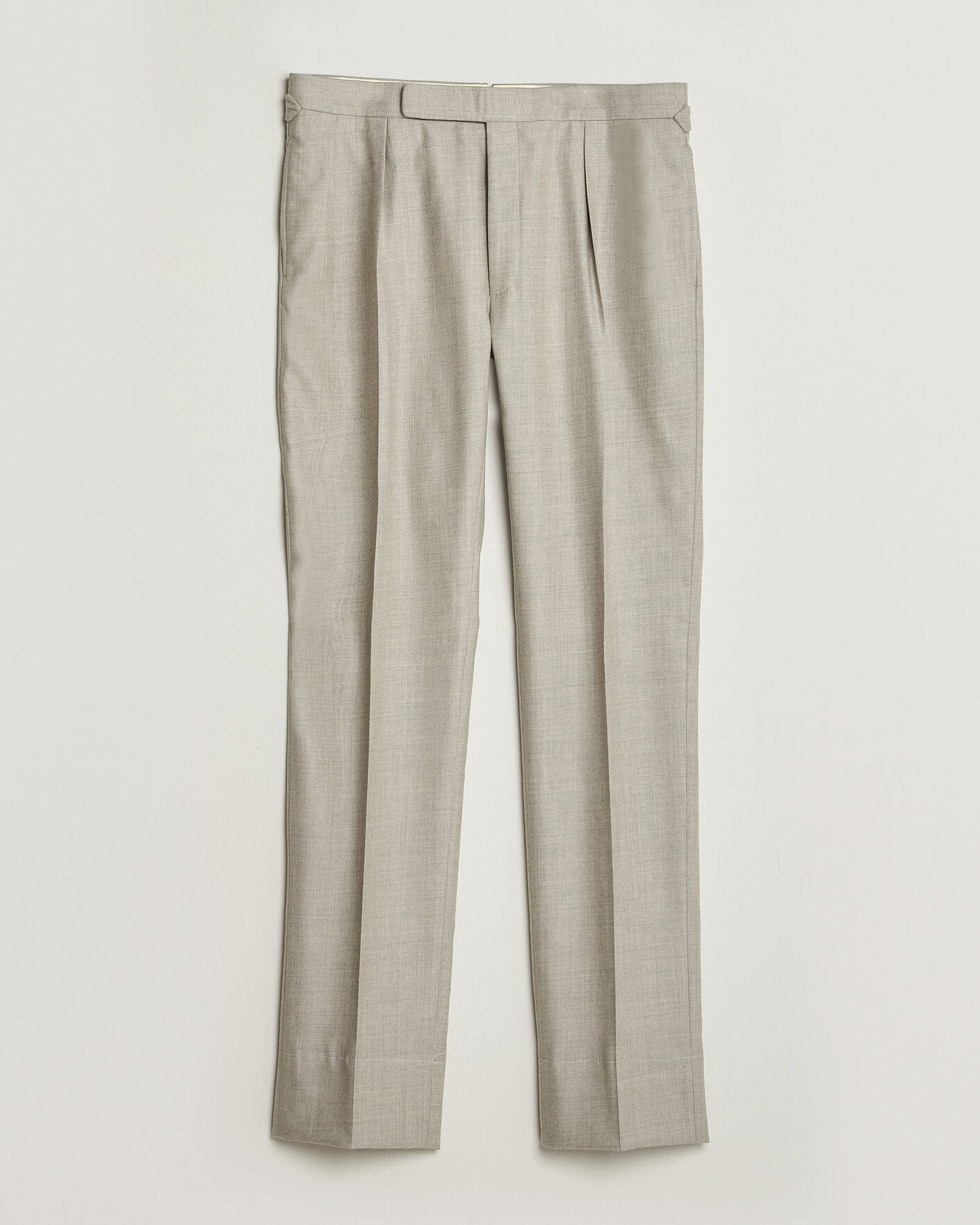 Herren | Hosen | Ralph Lauren Purple Label | Gregory Pleated Flannel Trousers Pearl Grey