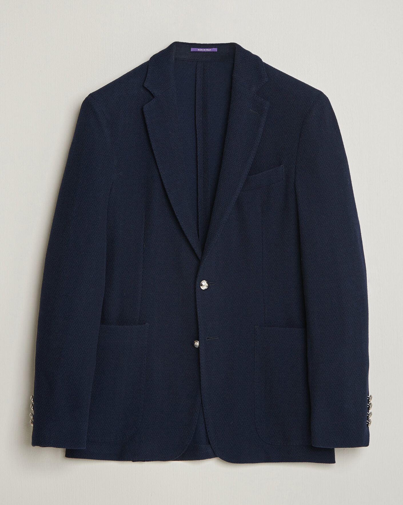 Herren | Sakkos | Ralph Lauren Purple Label | Cashmere/Silk Herringbone Blazer Navy