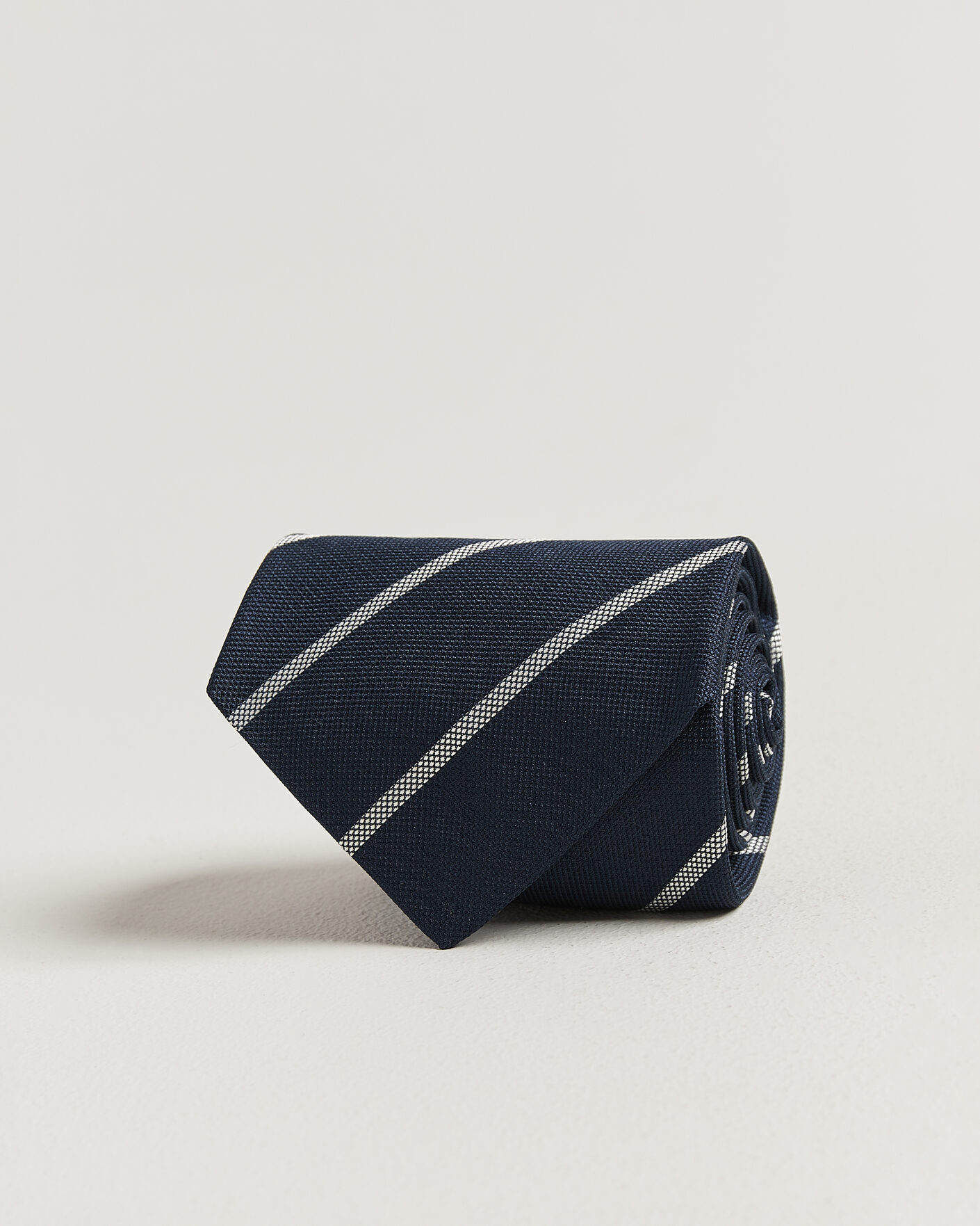 Herren | Krawatten | Ralph Lauren Purple Label | Regimental Stripe Silk Tie Navy/Silver