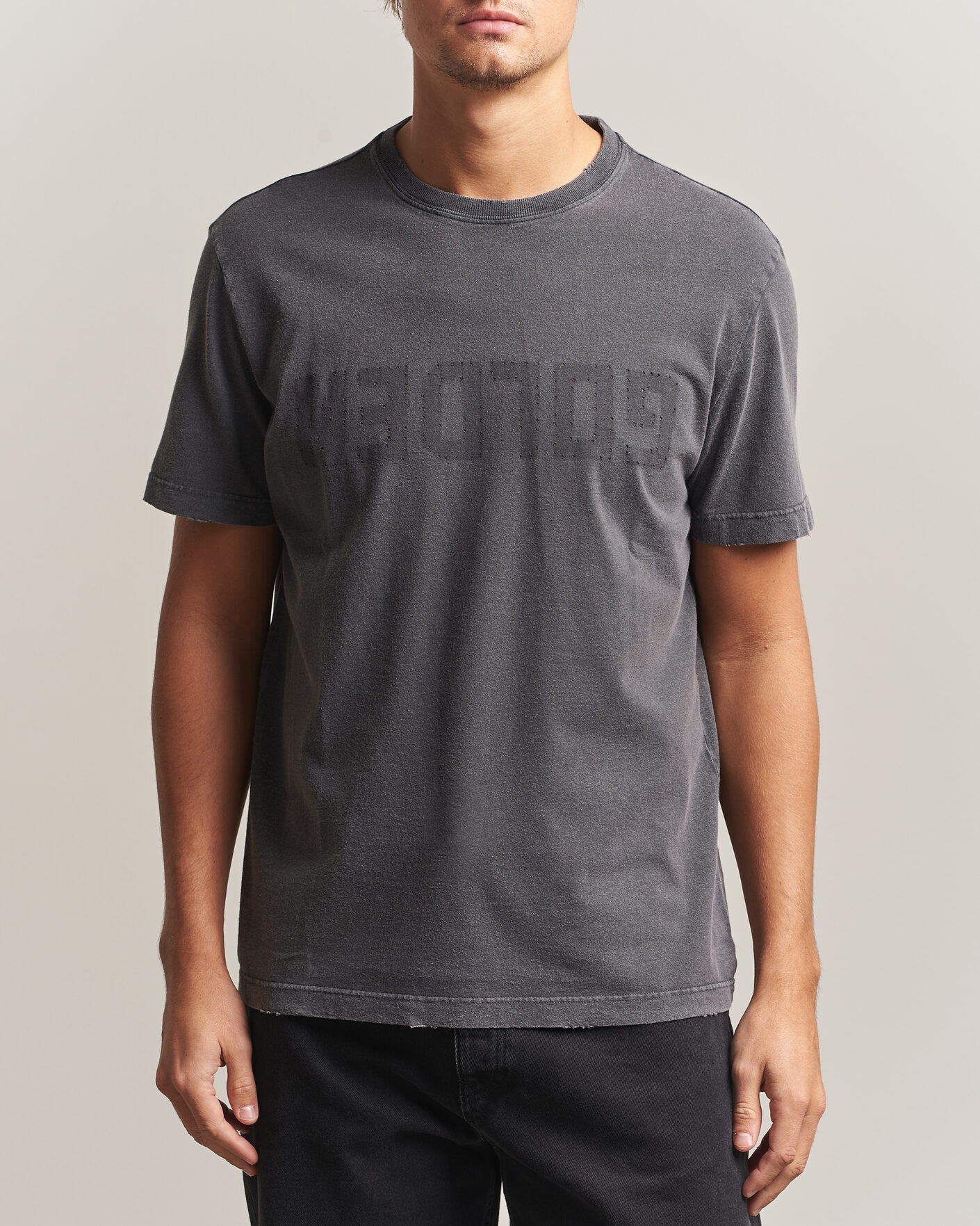Herren | T-Shirts | Golden Goose | Distressed Cotton T-Shirt Anthracite