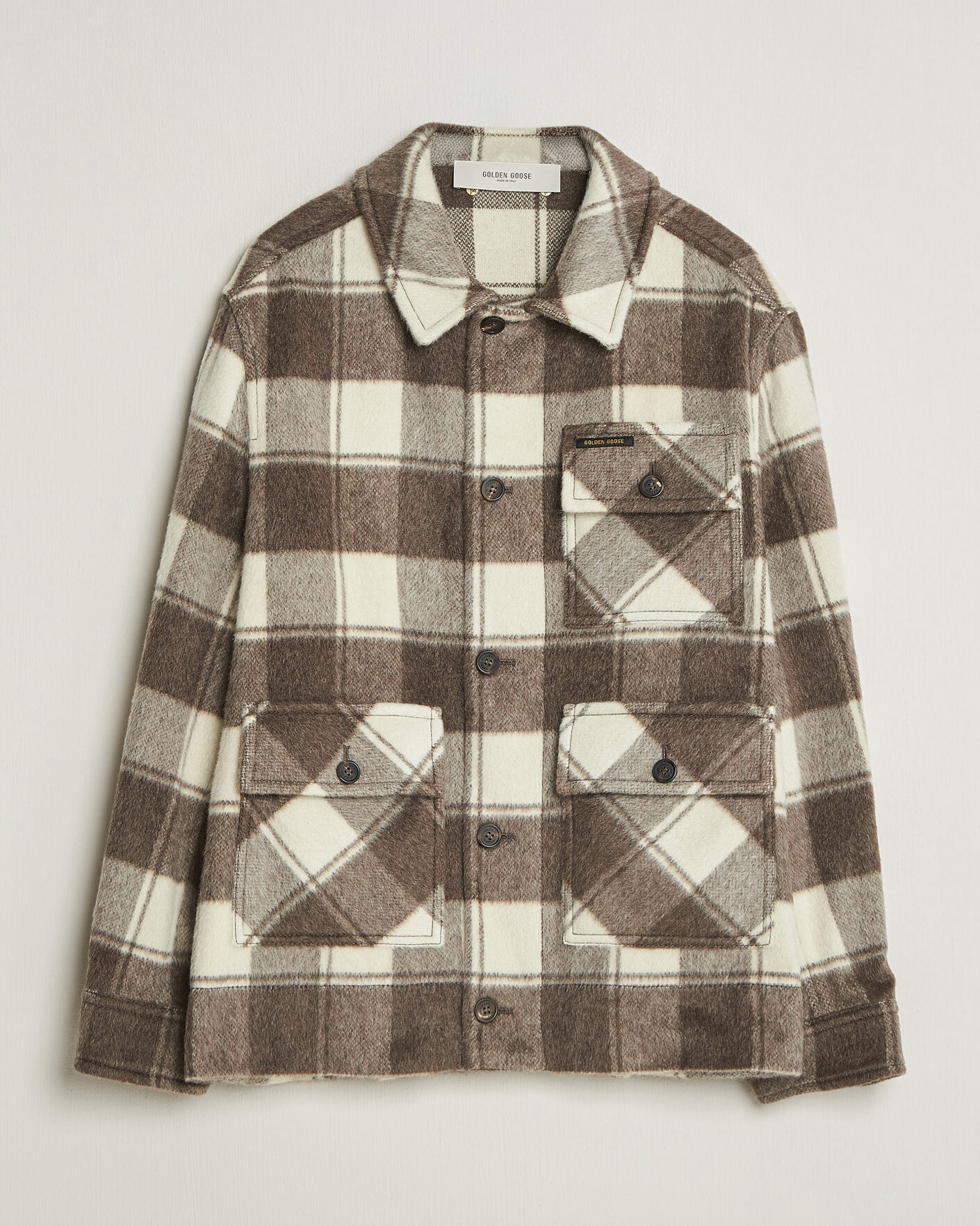 Herren | Jacken | Golden Goose | Wool/Mohair Work Jacket Brown/White