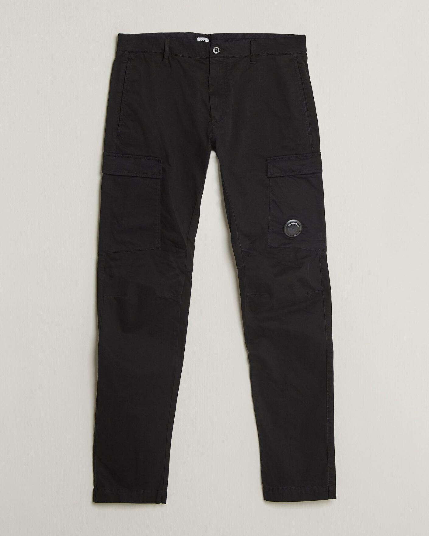 Herren | Hosen | C.P. Company | Stretch Satin Lens Cargo Pants Black