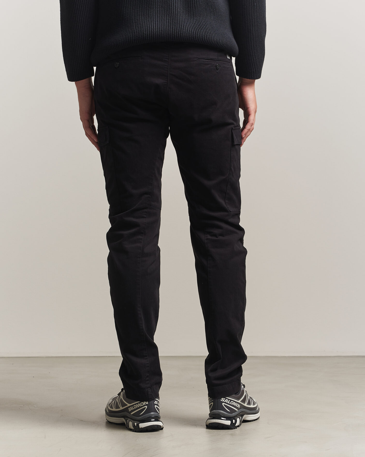 Herren | Hosen | C.P. Company | Stretch Satin Lens Cargo Pants Black