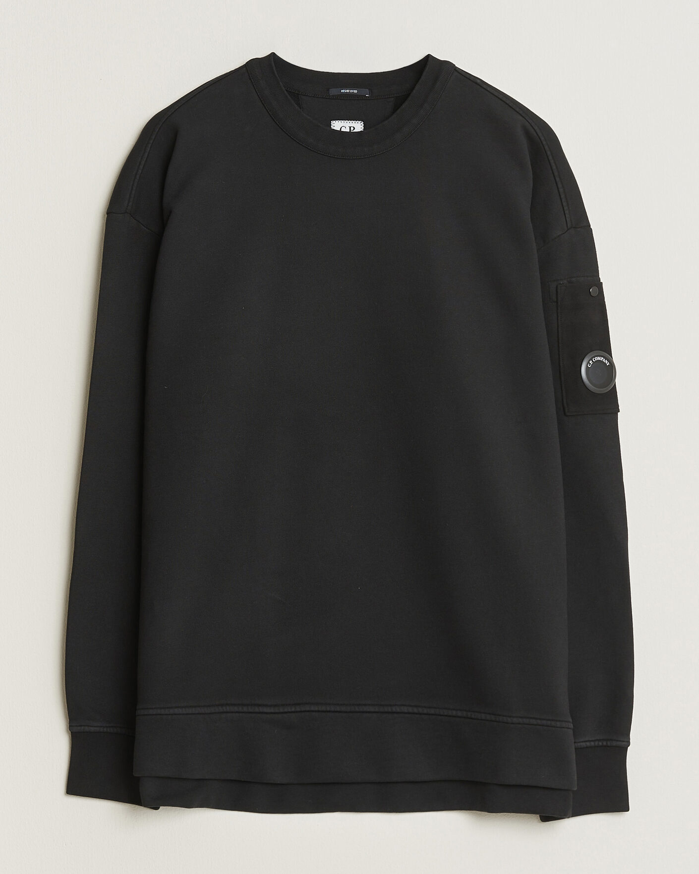 Herren | Pullover | C.P. Company | Brushed Emerized Fleece Lens Sweatshirt Black