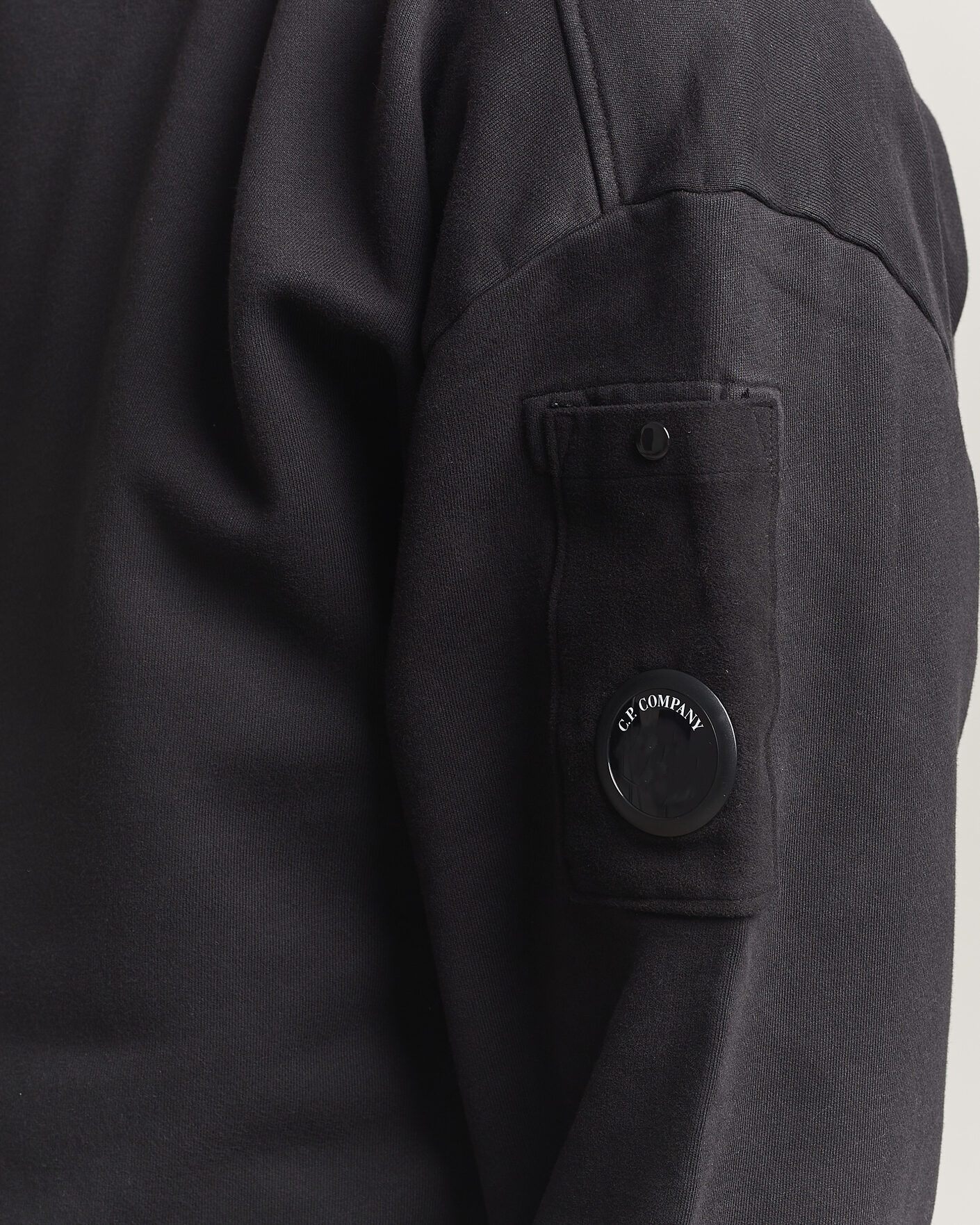 Herren | Pullover | C.P. Company | Brushed Emerized Fleece Lens Sweatshirt Black