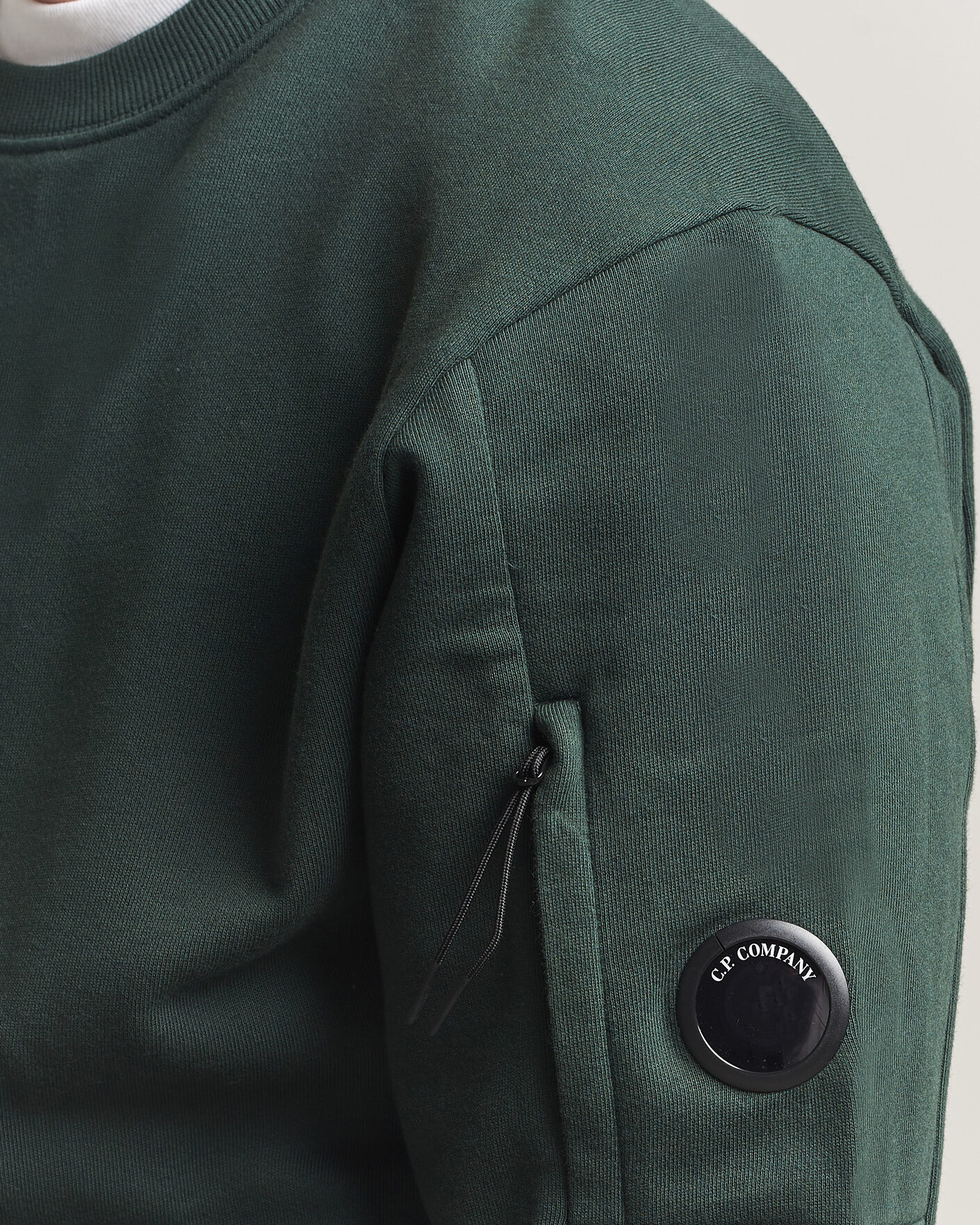 Herren | Pullover | C.P. Company | Diagonal Raised Fleece Lens Sweatshirt Emerald Green