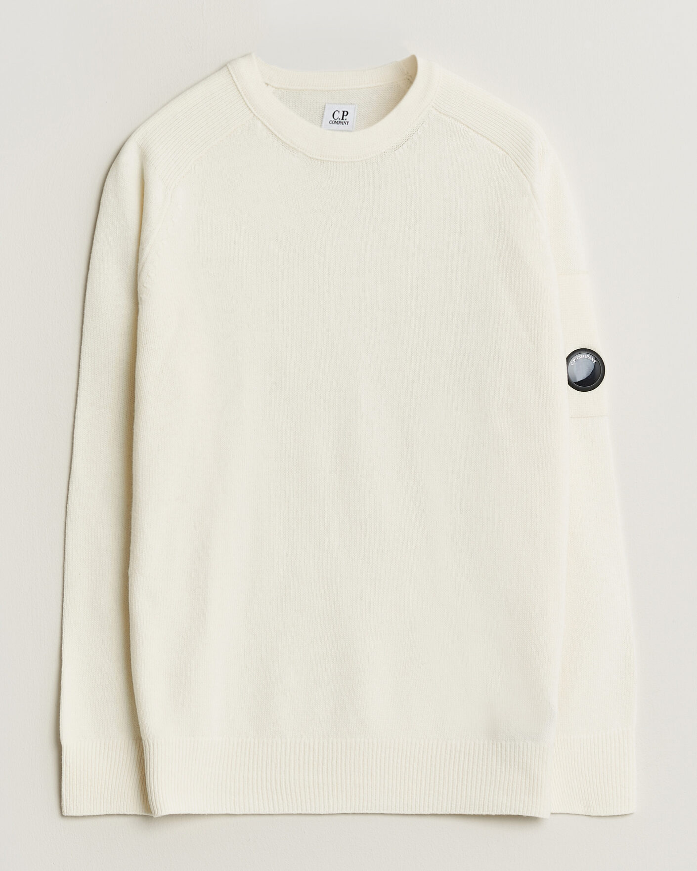 Herren | Pullover | C.P. Company | Knitted Lambswool Crew Neck White