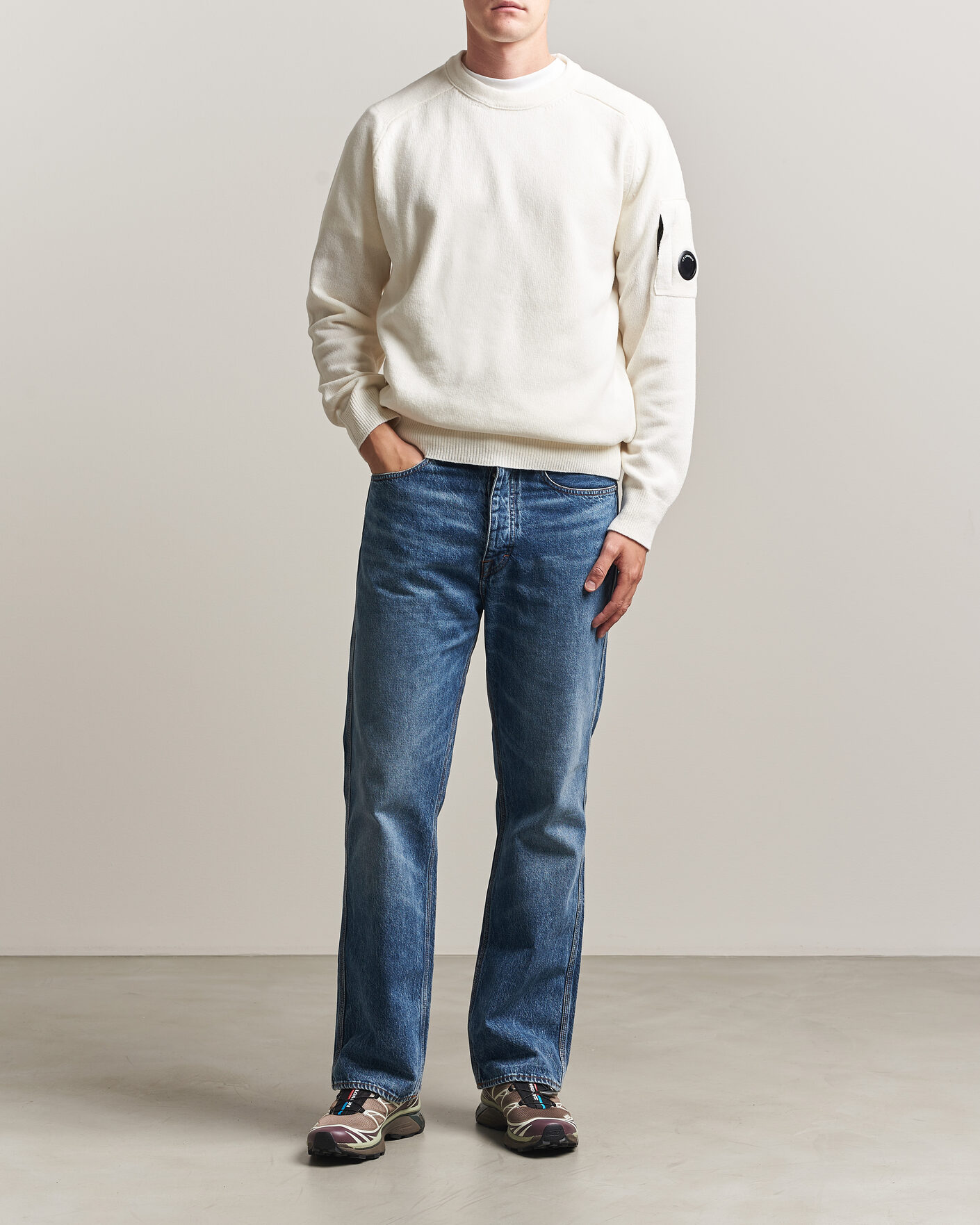 Herren | Pullover | C.P. Company | Knitted Lambswool Crew Neck White
