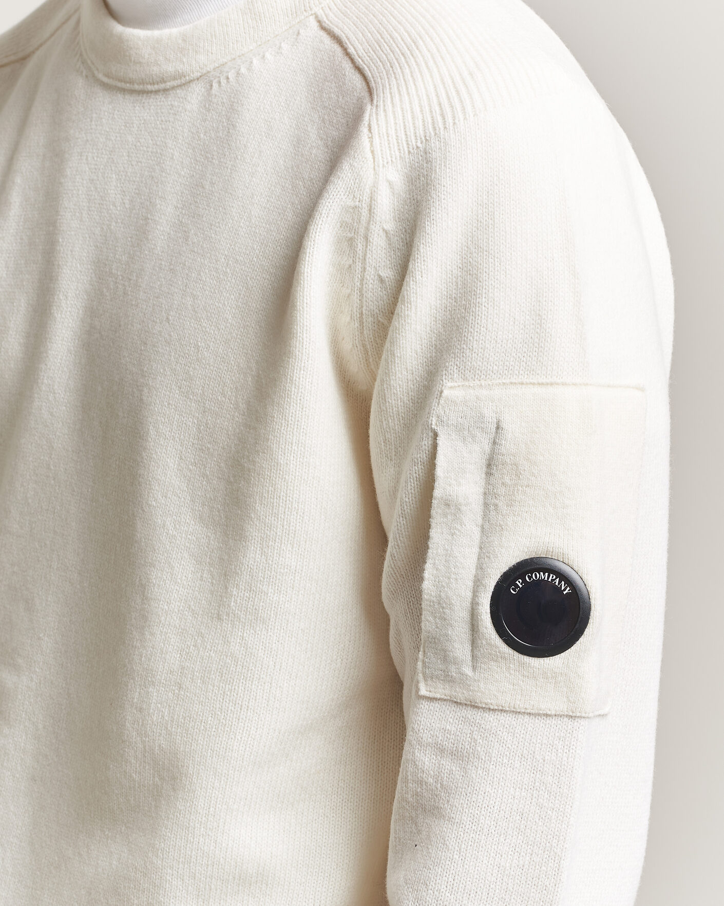 Herren | Pullover | C.P. Company | Knitted Lambswool Crew Neck White
