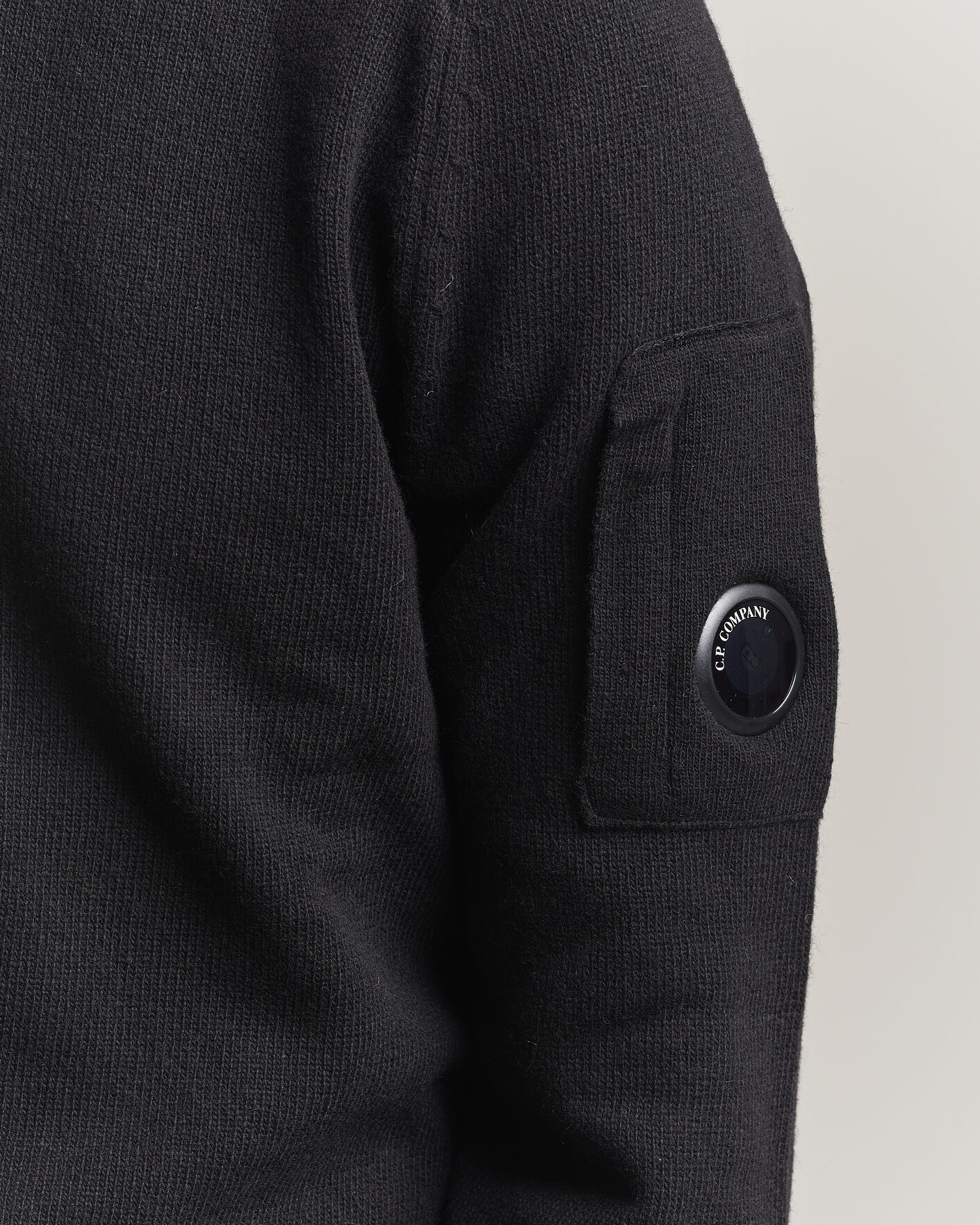 Herren | Pullover | C.P. Company | Knitted Lambswool Crew Neck Black