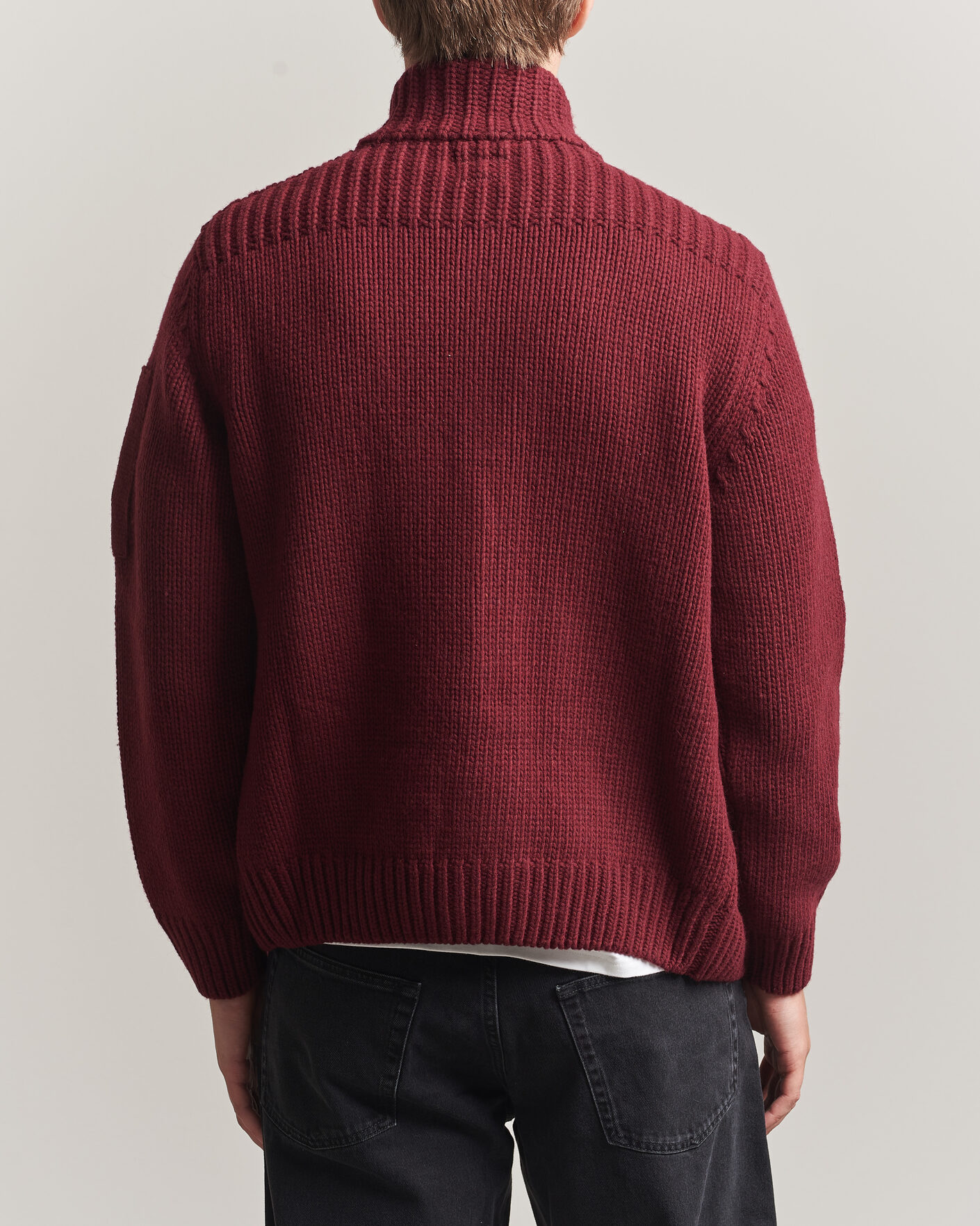Herren | Pullover | C.P. Company | Heavy Lambswool Cardigan Burgundy