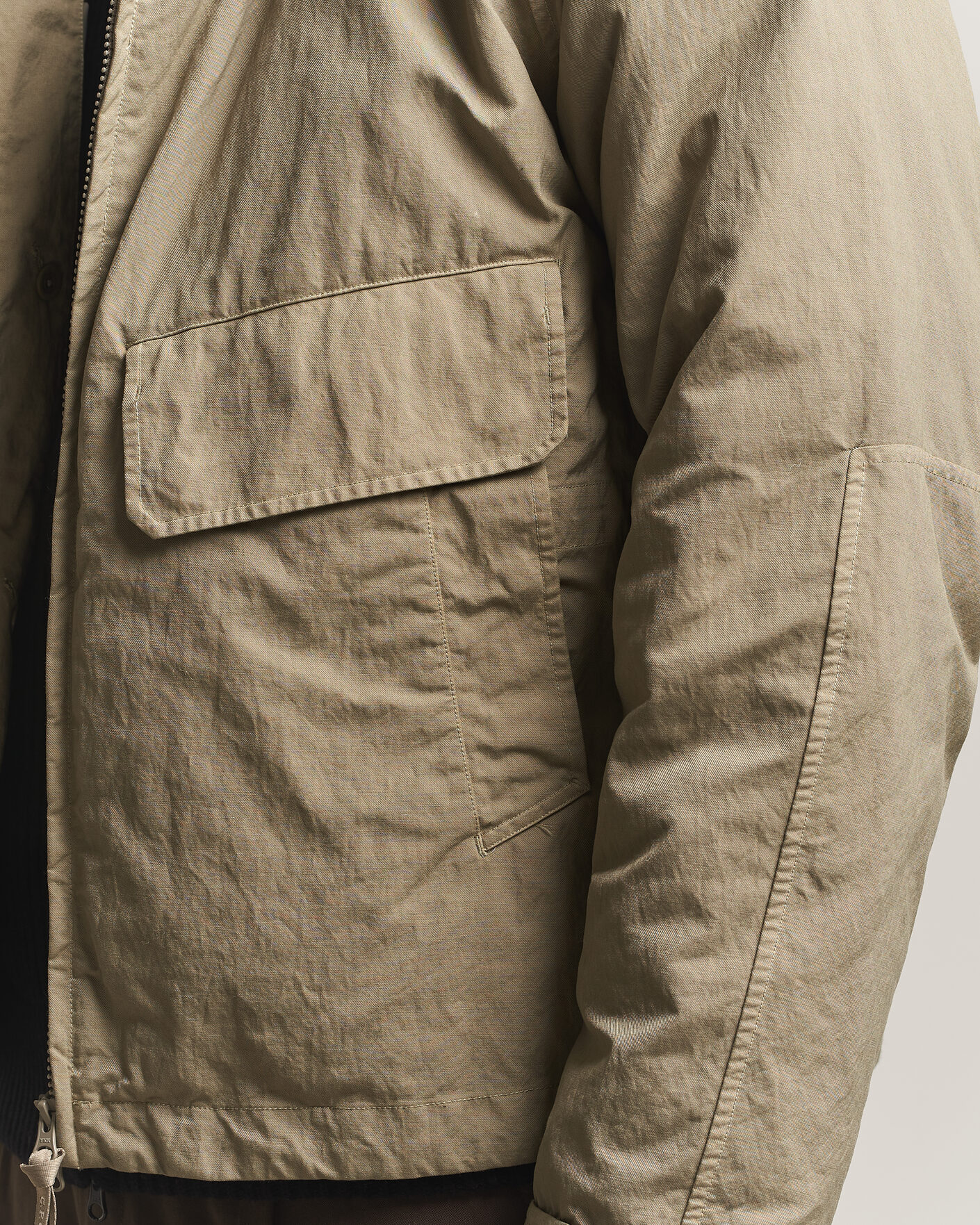 Herren | Jacken | C.P. Company | Heavy Nylon Twill Down Padded Jacket Light Grey