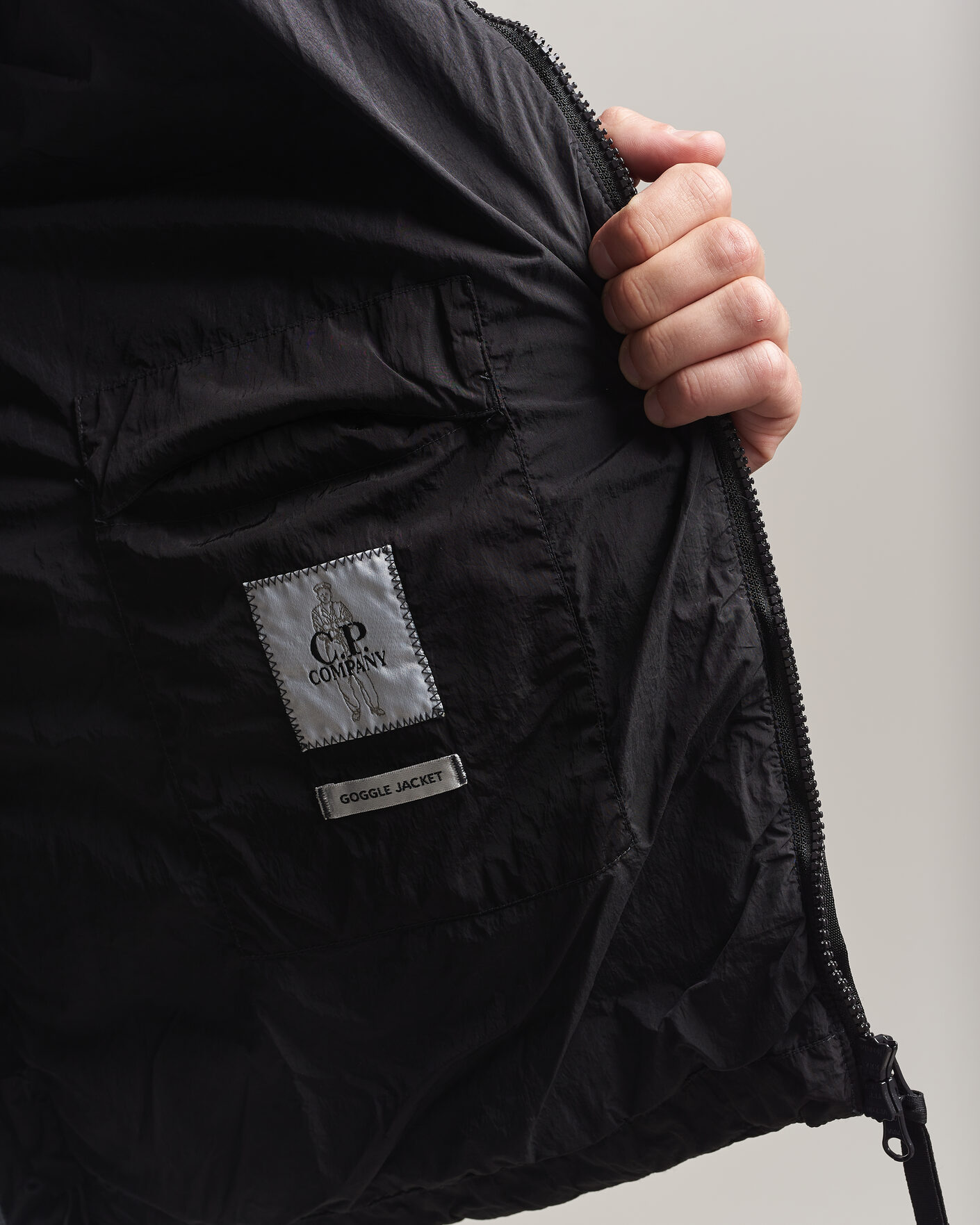 Herren | Jacken | C.P. Company | Chrome-R Goggle Down Jacket Black