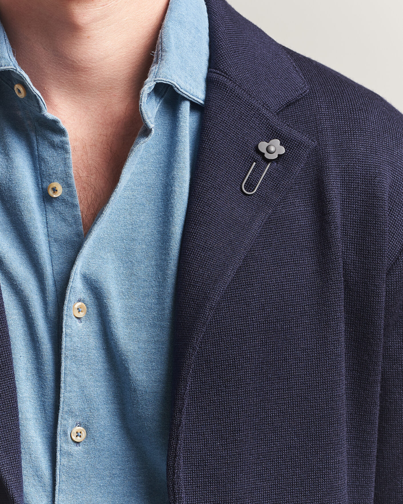 Herren | Sakkos | Lardini | Knitted Wool Blazer Navy