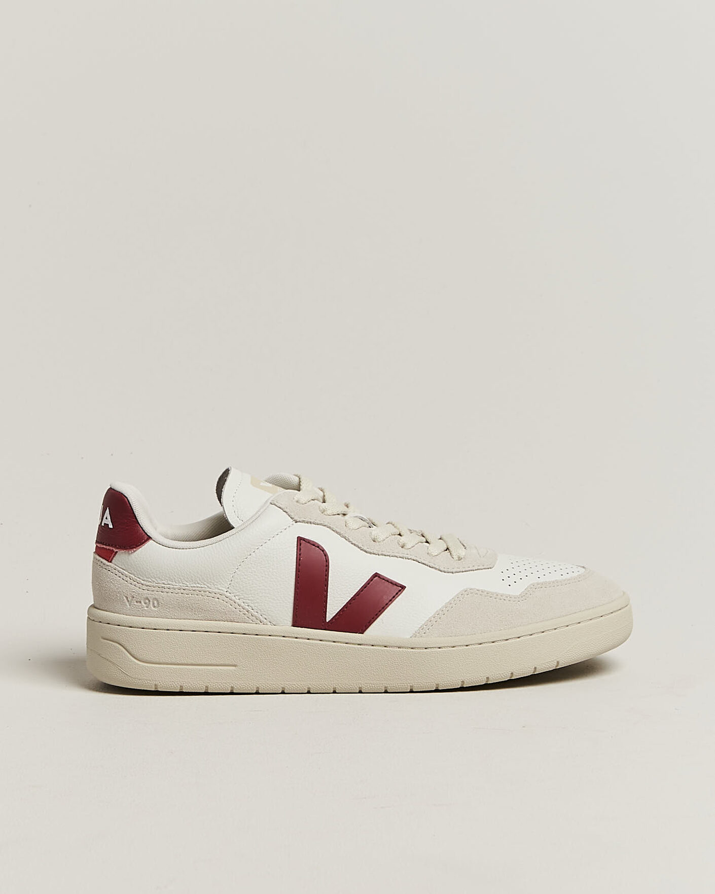 Herren | Sneaker | Veja | V-90 Sneaker White/Marsala Natural