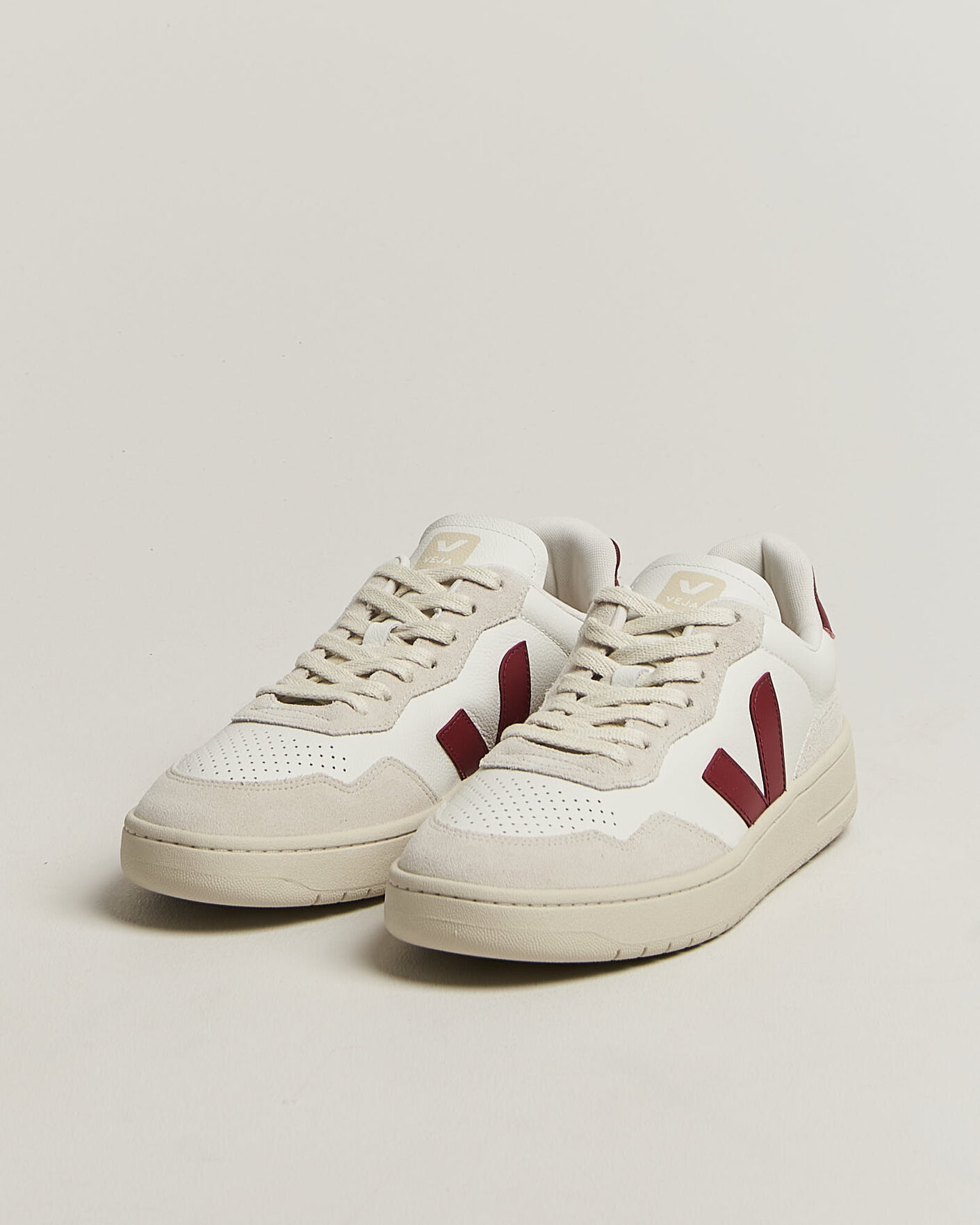 Herren | Sneaker | Veja | V-90 Sneaker White/Marsala Natural
