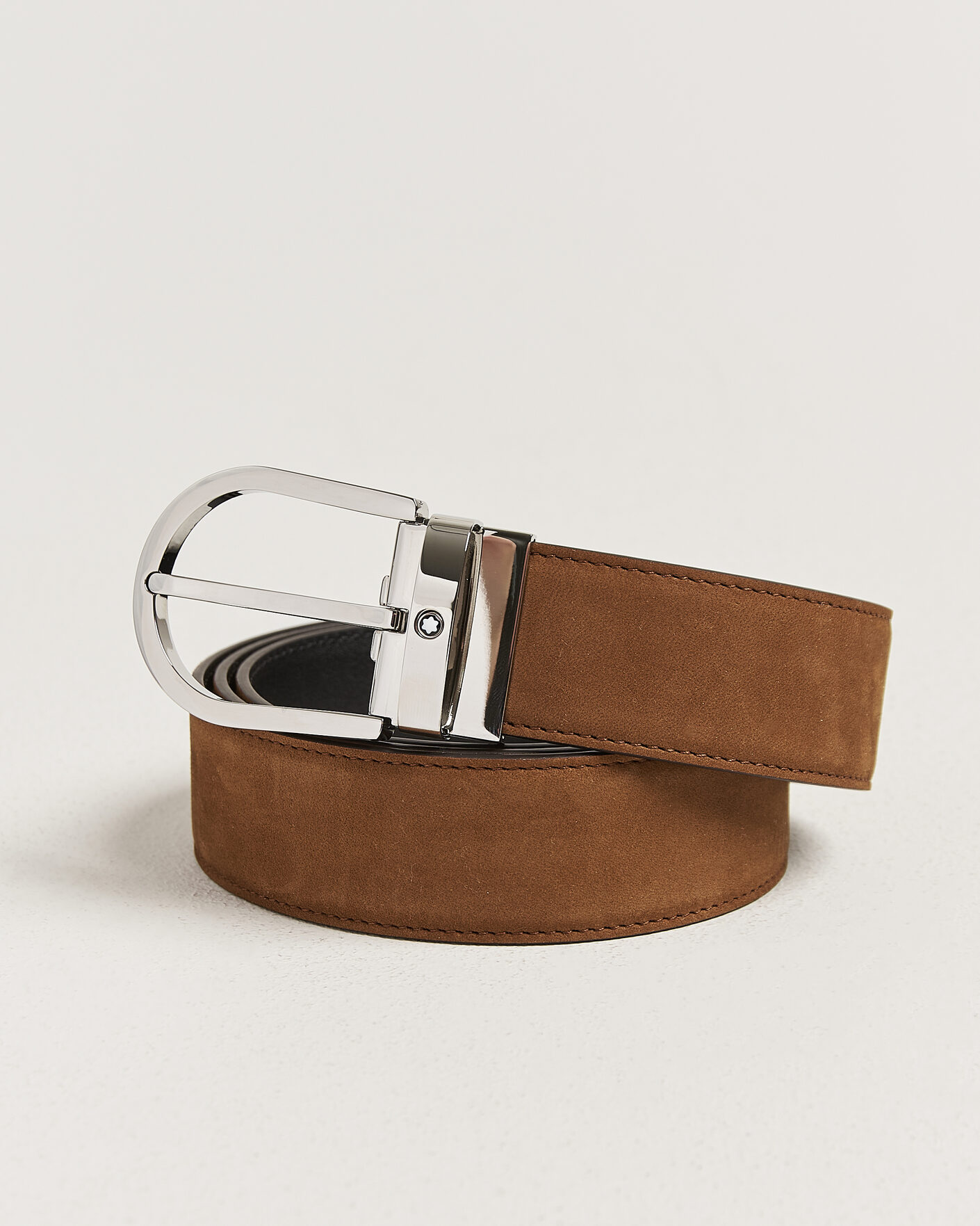 Herren | Gürtel | Montblanc | 35mm Reversible Suede/Calf Horseshoe Belt Brown/Black