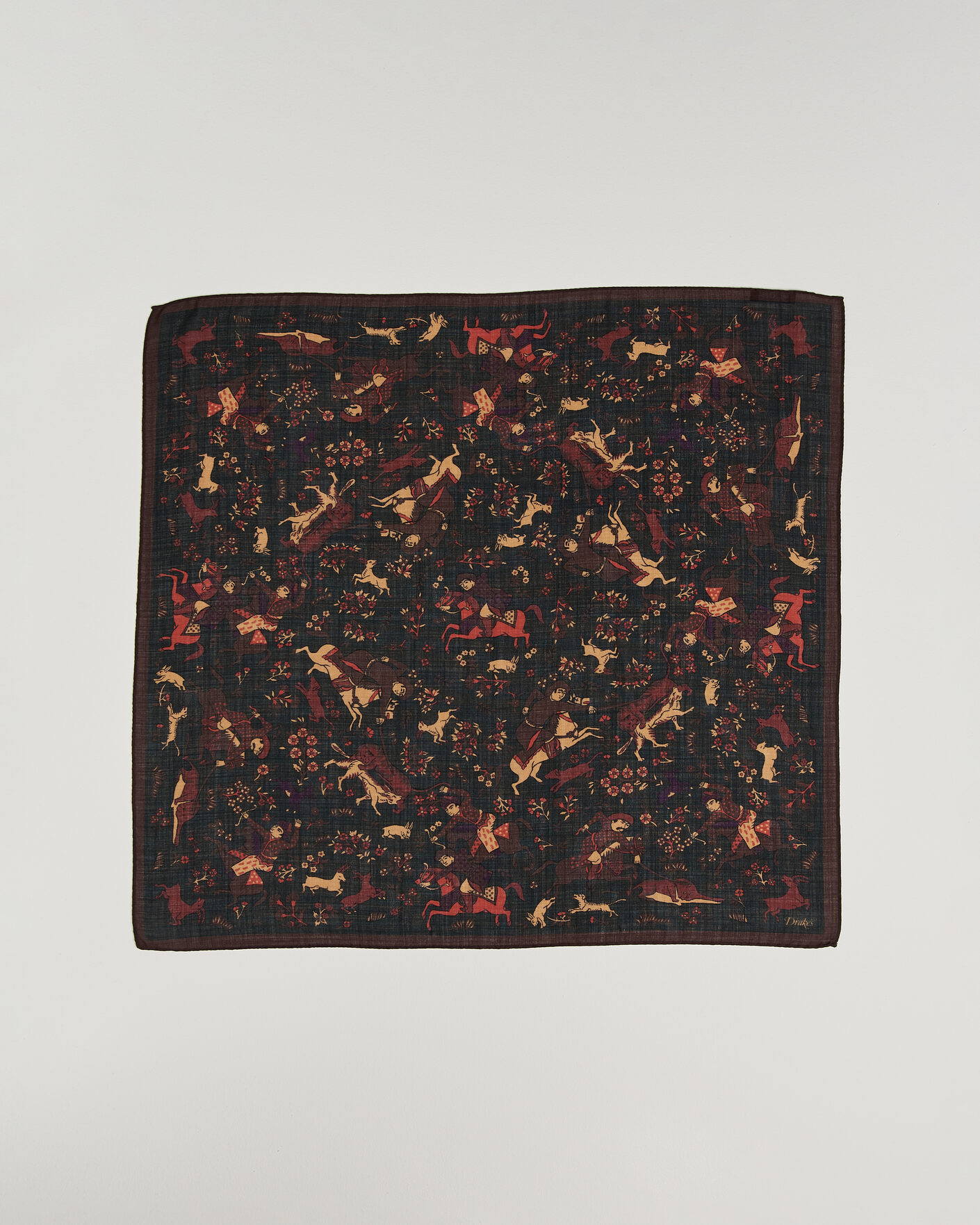Herren | Tücher | Drake's | Moghul Wool/Silk Bandana Green