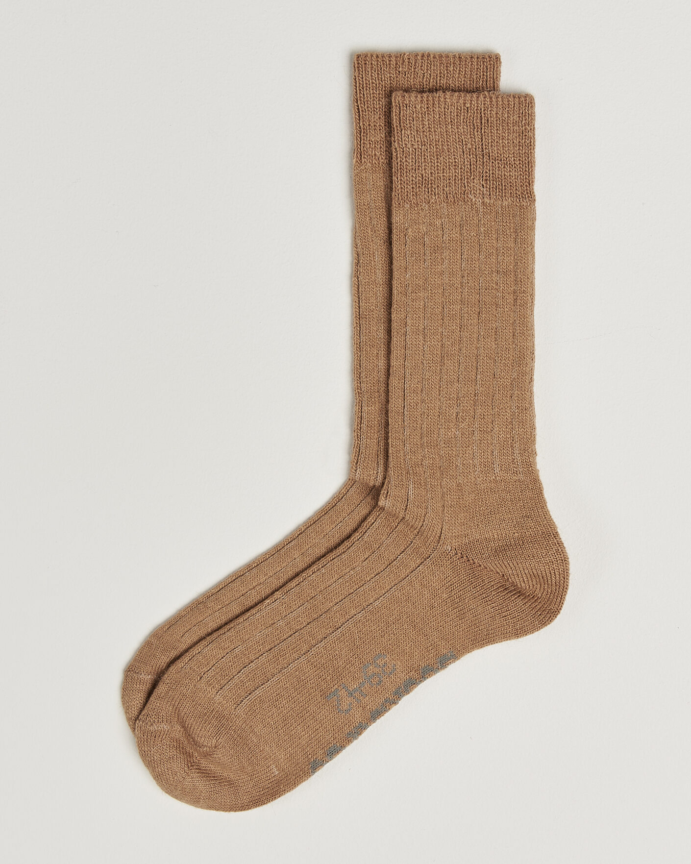 Herren | Unterwäsche | Alpacasocks & Co | 2-Pack Ribbed Alpacka Wool Socks Light Brown