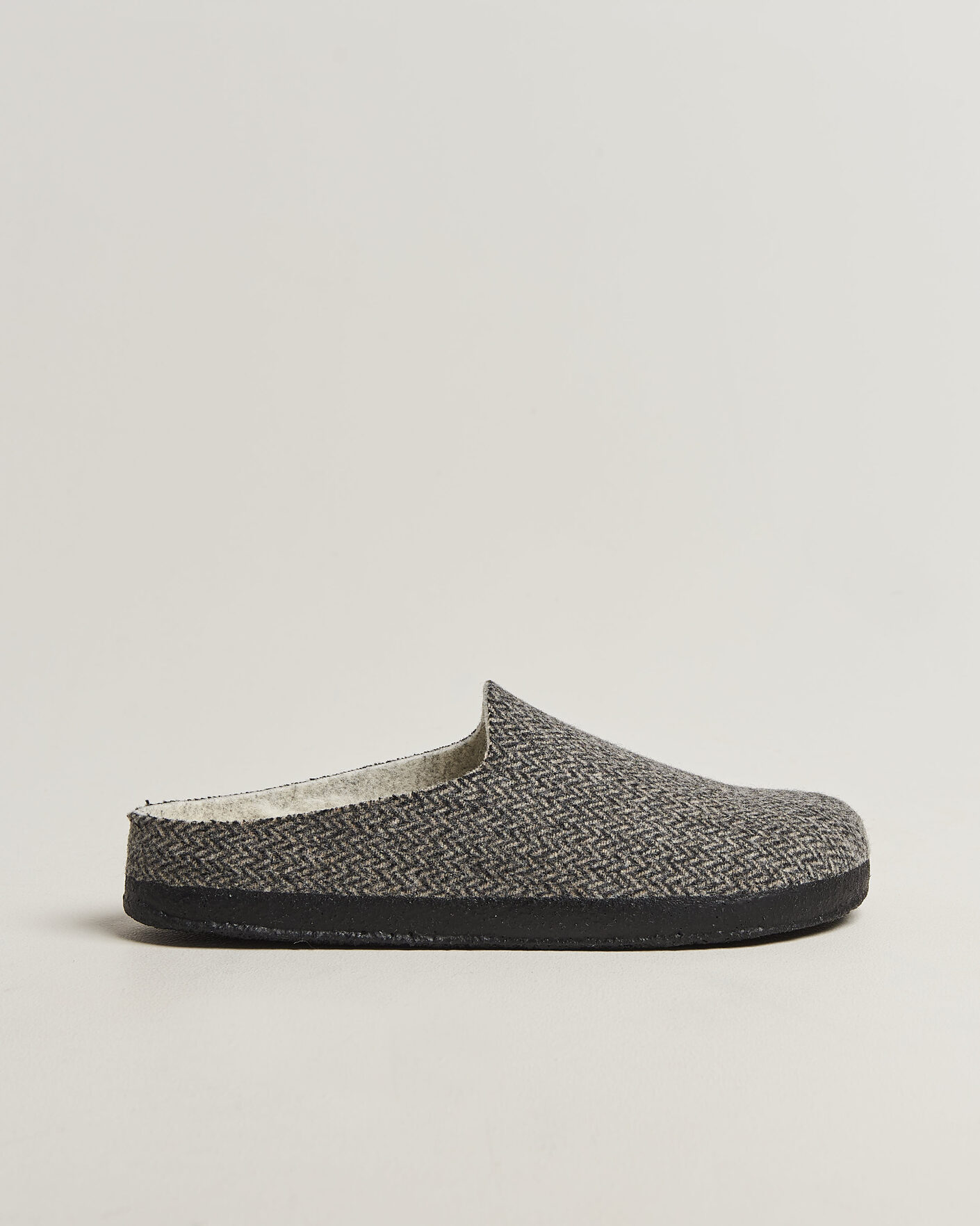 Herren | Sandalen & Pantoletten | BIRKENSTOCK | Amsterdam Wrapped Dip Shearling Dark Grey Herringbone