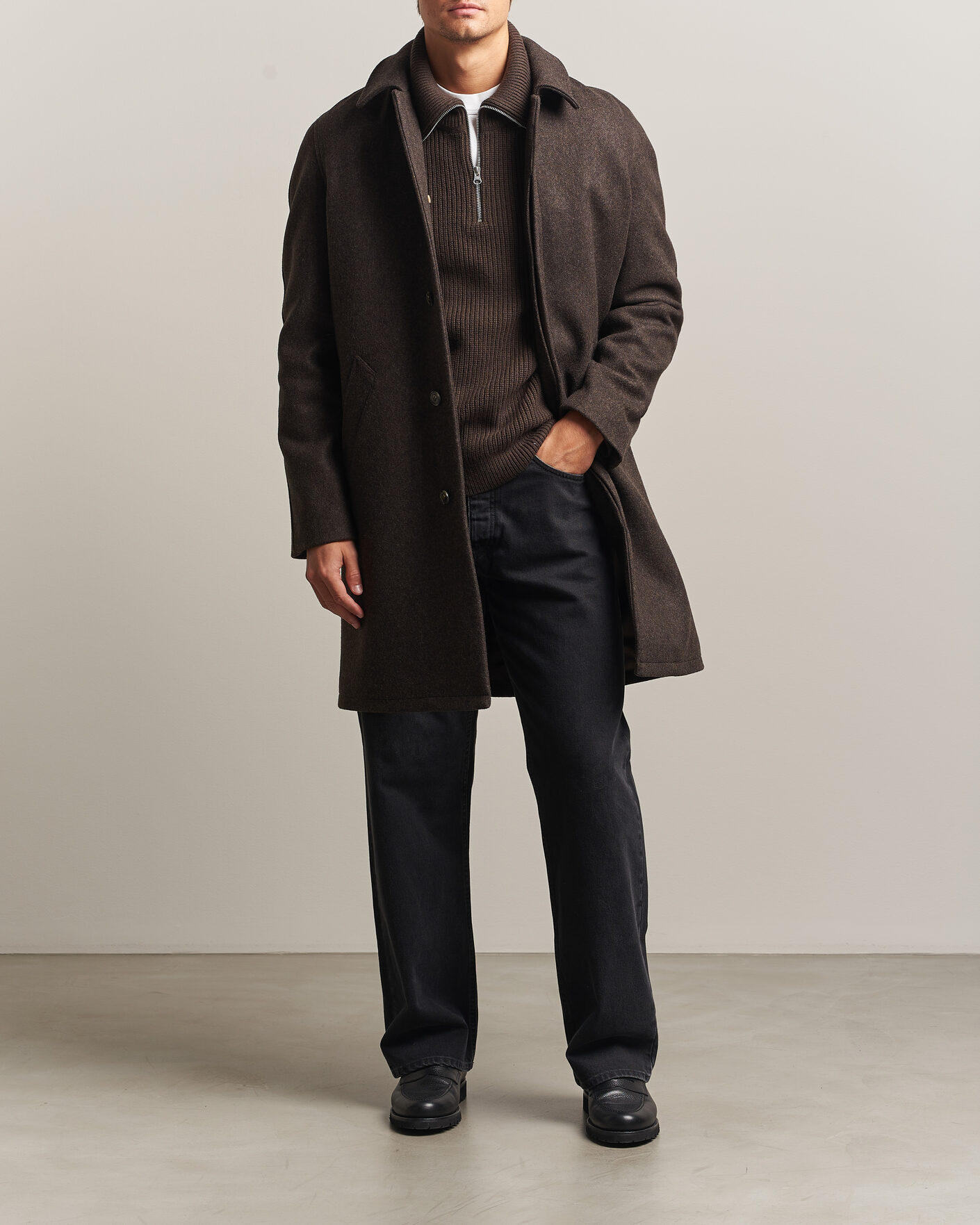 Herren | Jacken | A.P.C. | Auster Wool Coat Maroon Melange