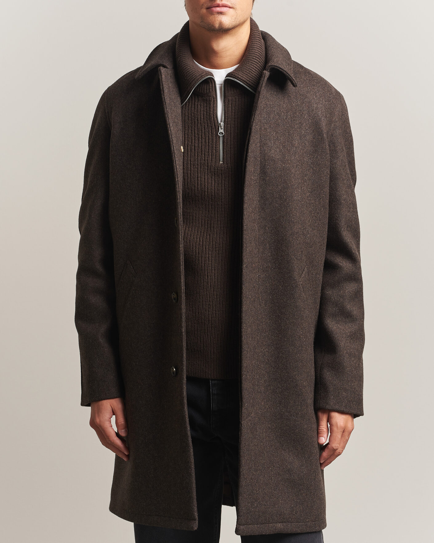 Herren | Jacken | A.P.C. | Auster Wool Coat Maroon Melange