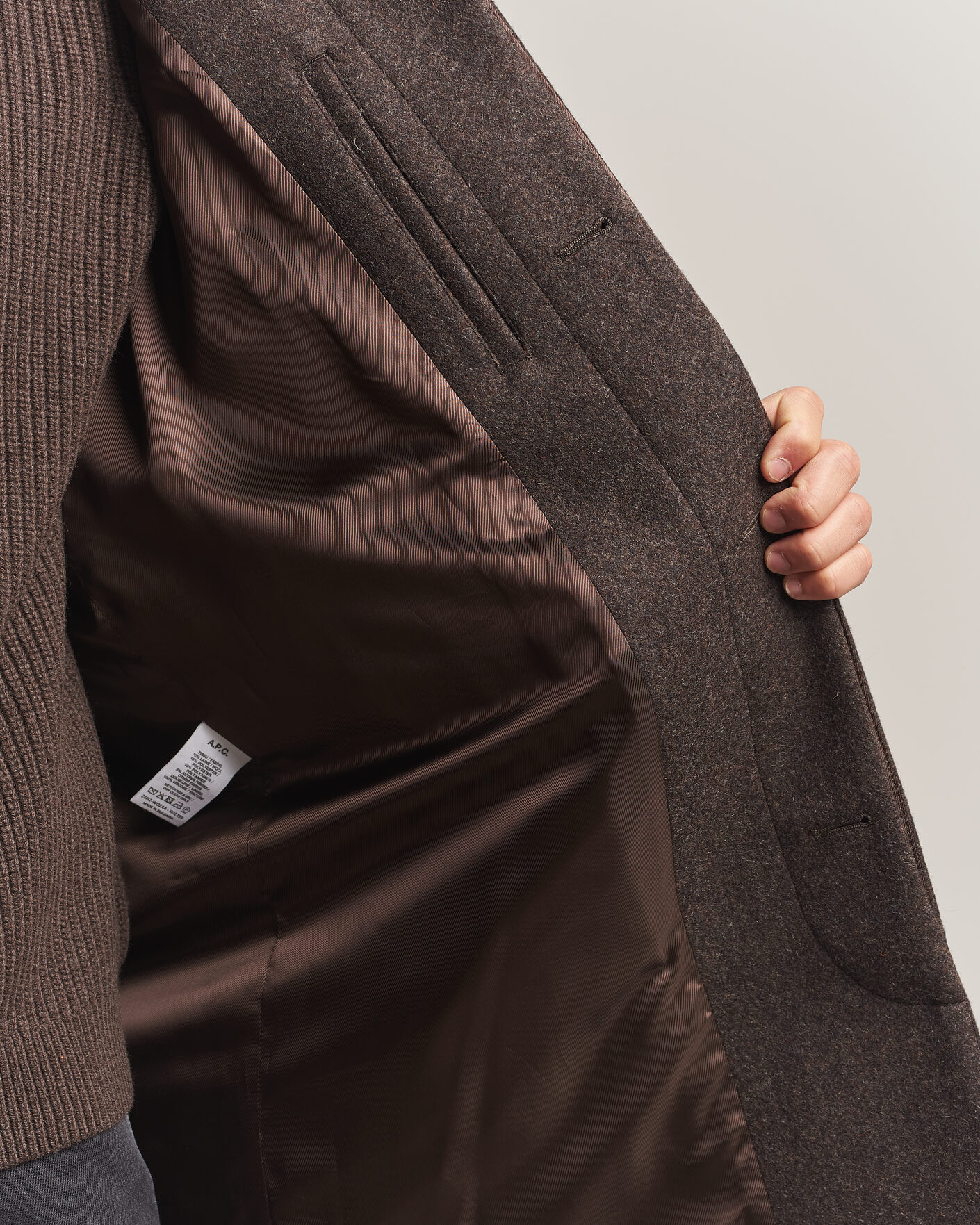 Herren | Jacken | A.P.C. | Auster Wool Coat Maroon Melange