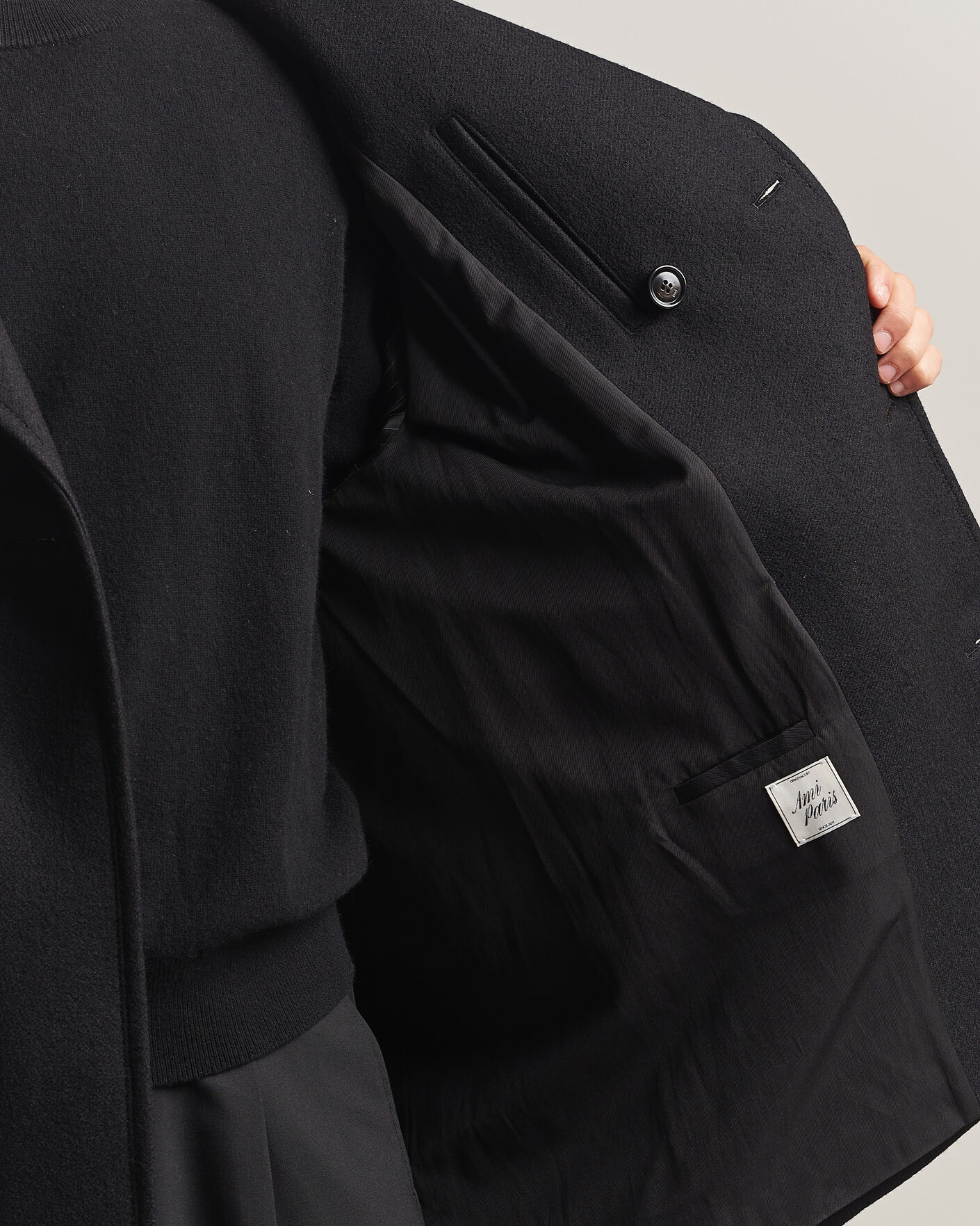 Herren | Jacken | AMI | Wool Peacoat Black