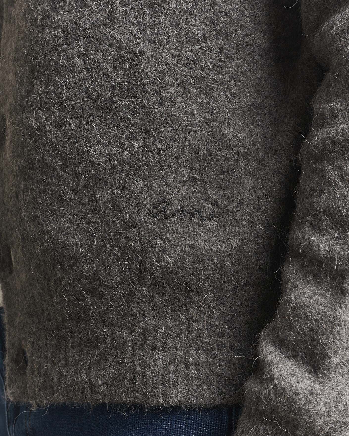Herren | Pullover | AMI | Signature Logo Wool Knitted Cardigan Grey Melange