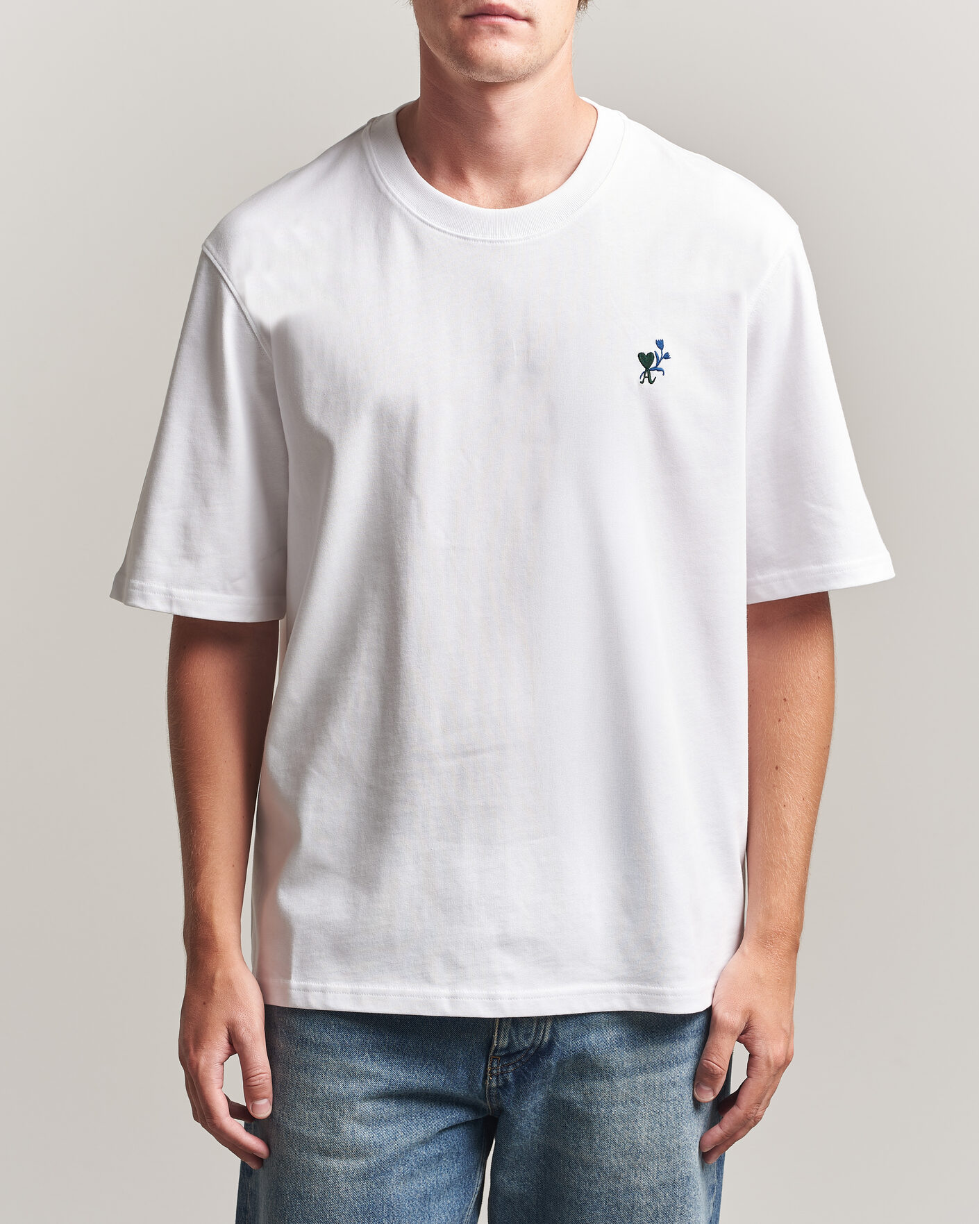 Herren | T-Shirts | AMI | Tulip Logo T-Shirt White