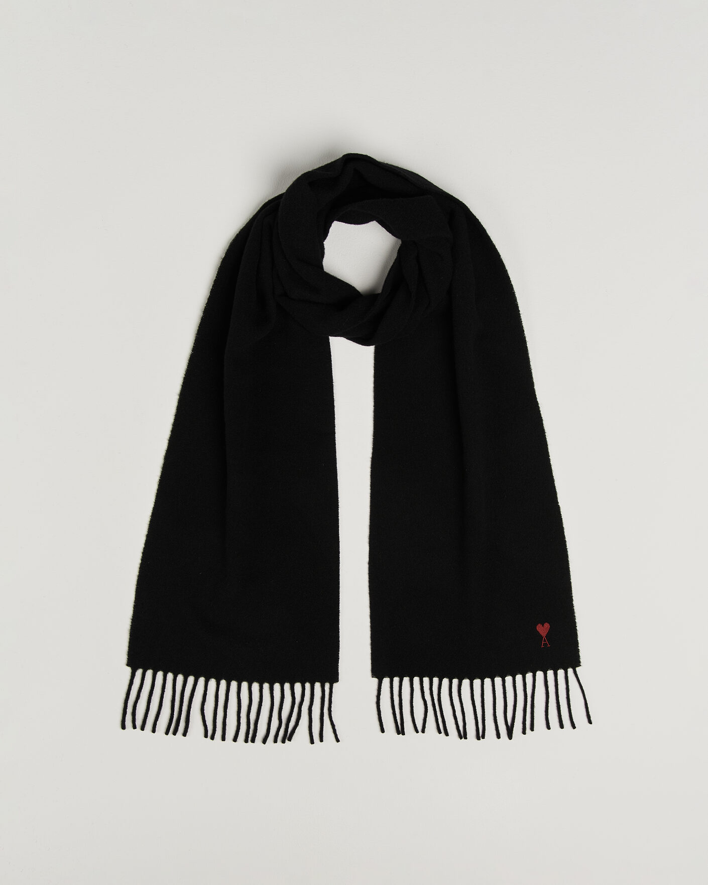 Herren | Schals | AMI | Heart Logo Scarf Black