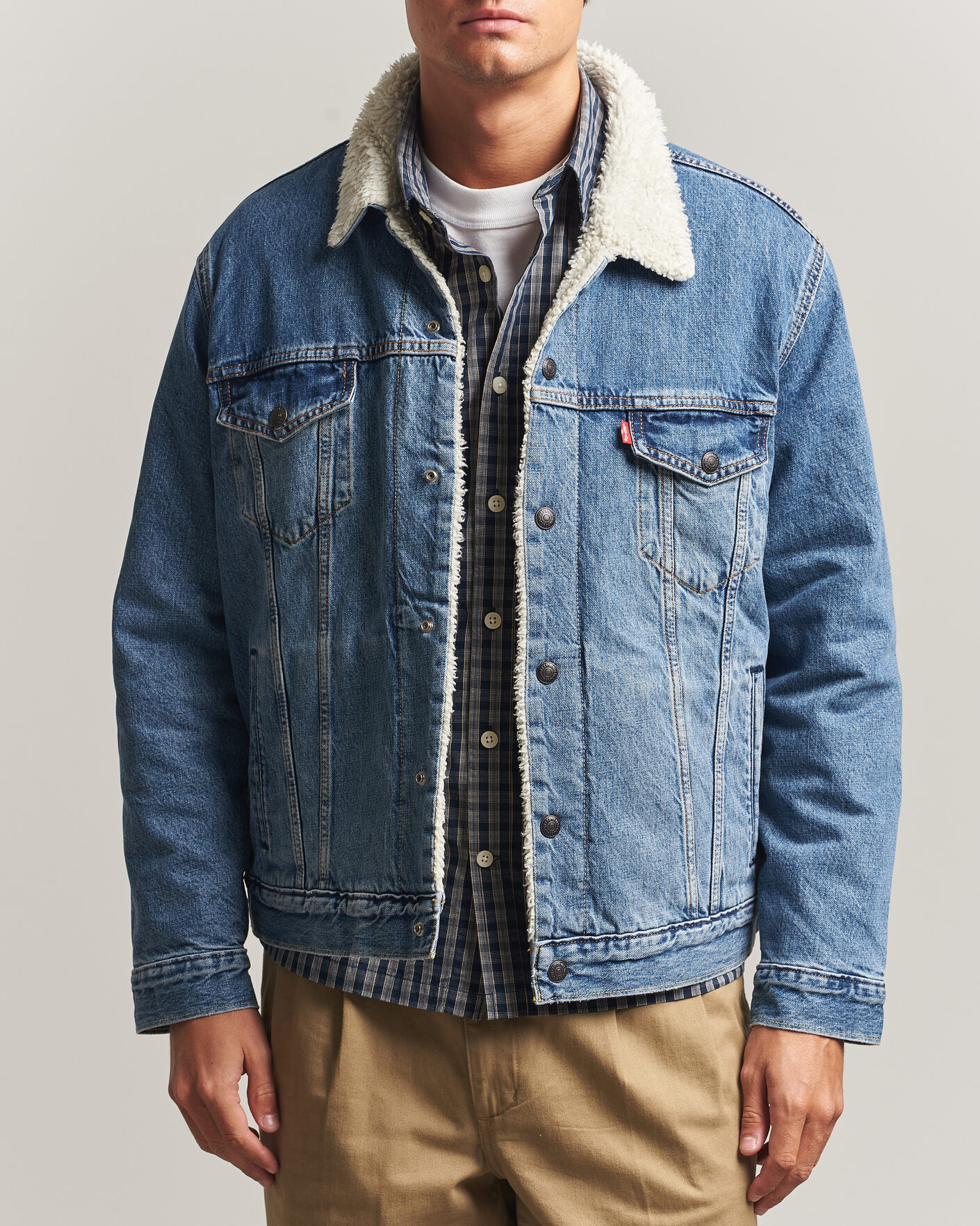 Herren | Jacken | Levi's | Type 3 Sherpa Trucker Washed Away