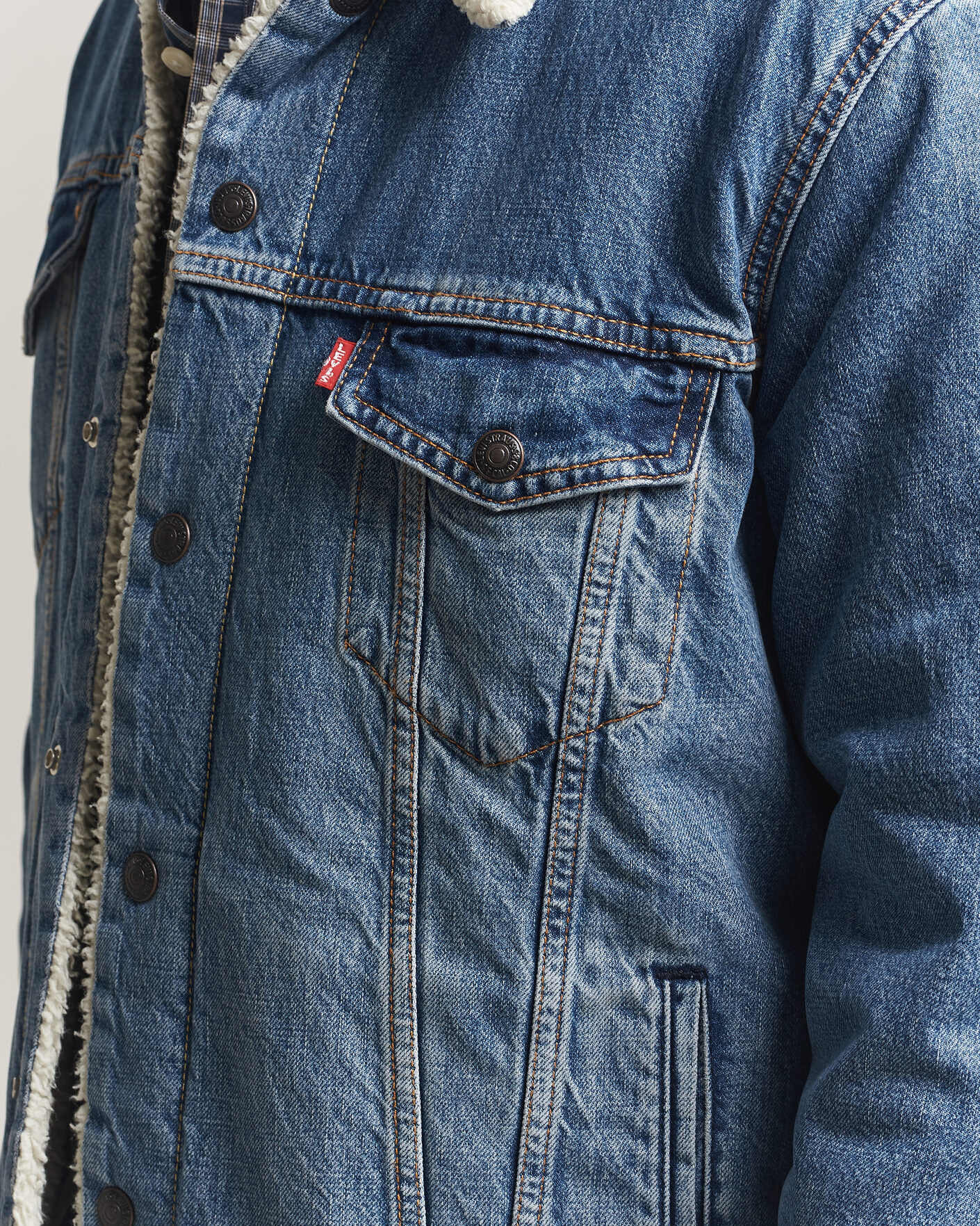 Herren | Jacken | Levi's | Type 3 Sherpa Trucker Washed Away