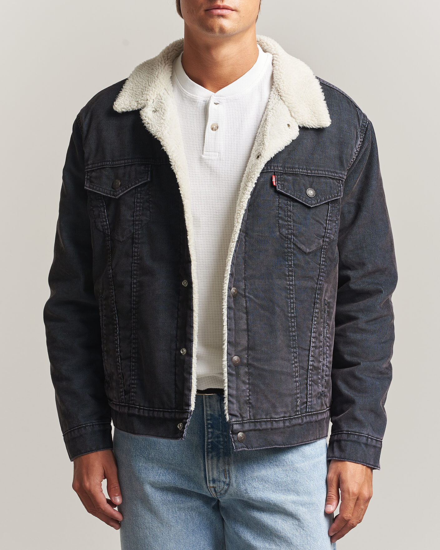Herren | Jacken | Levi's | Type 3 Sherpa Trucker Worn-In Delft Steelhead