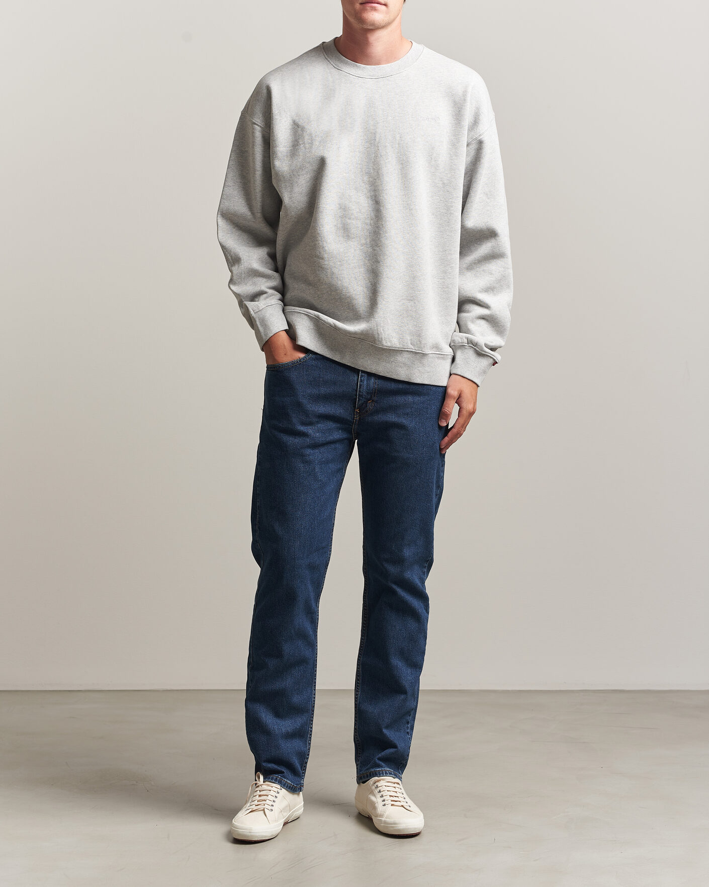 Herren | Pullover | Levi's | Authentic Crew Neck Sweatshirt Light Grey Heather