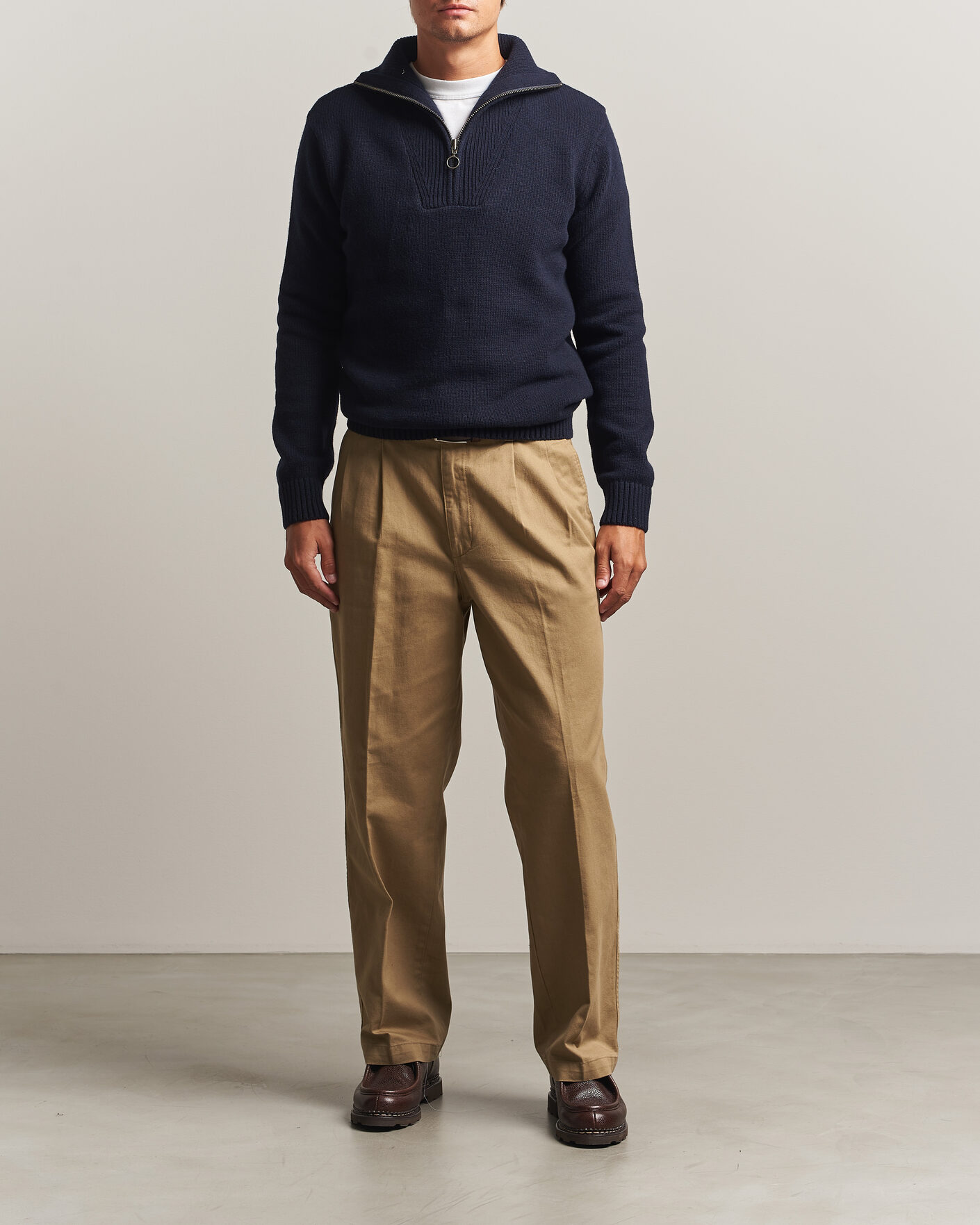Herren | Pullover | Armor-lux | Wool Knitted Half Zip Navy