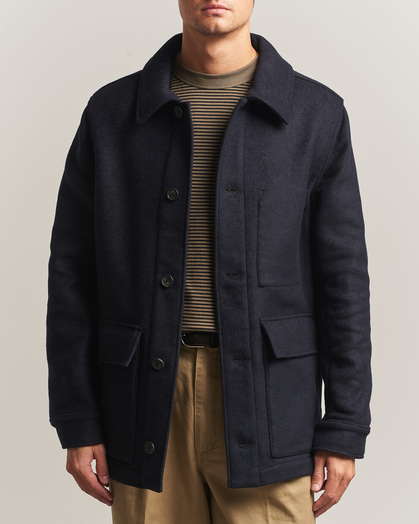 Herren | Jacken | Armor-lux | Wool Shirt Jacket Rich Navy