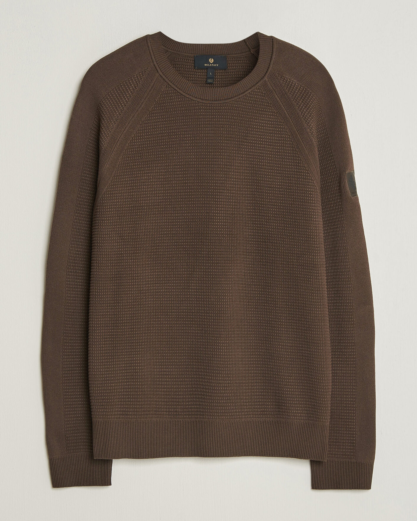 Herren | Pullover | Belstaff | Bradwell Cotton Knitted Crew Neck Army Olive