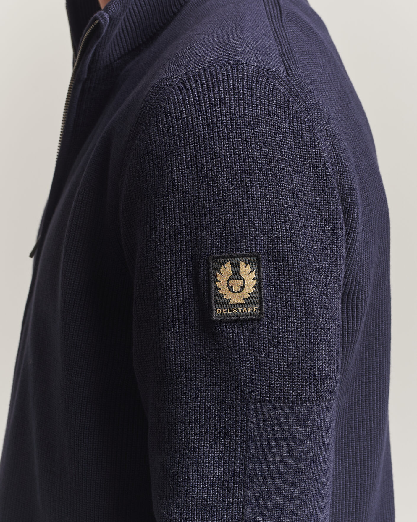 Herren | Pullover | Belstaff | Commander Knitted Full Zip Dark Ink