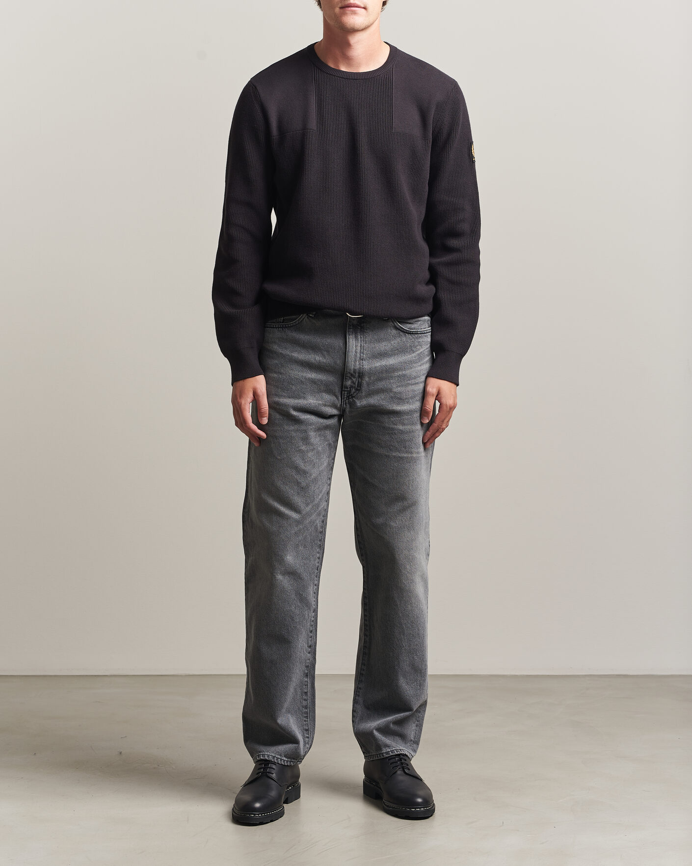 Herren | Pullover | Belstaff | Commander Knitted Crew Neck Black