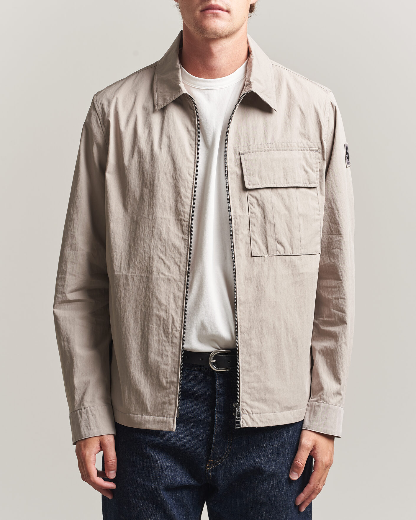 Herren | Hemden | Belstaff | Cargo Overshirt Concrete