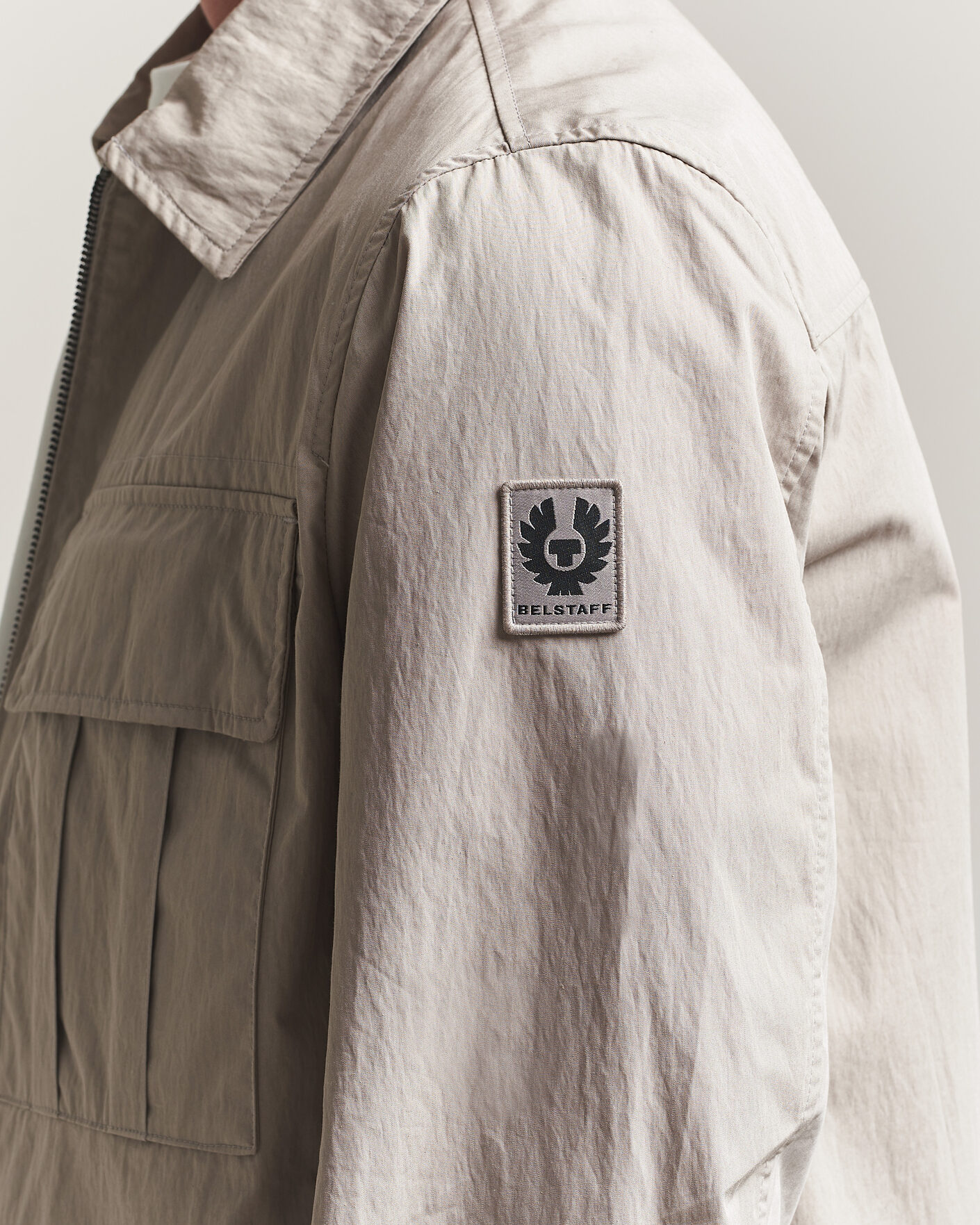 Herren | Hemden | Belstaff | Cargo Overshirt Concrete