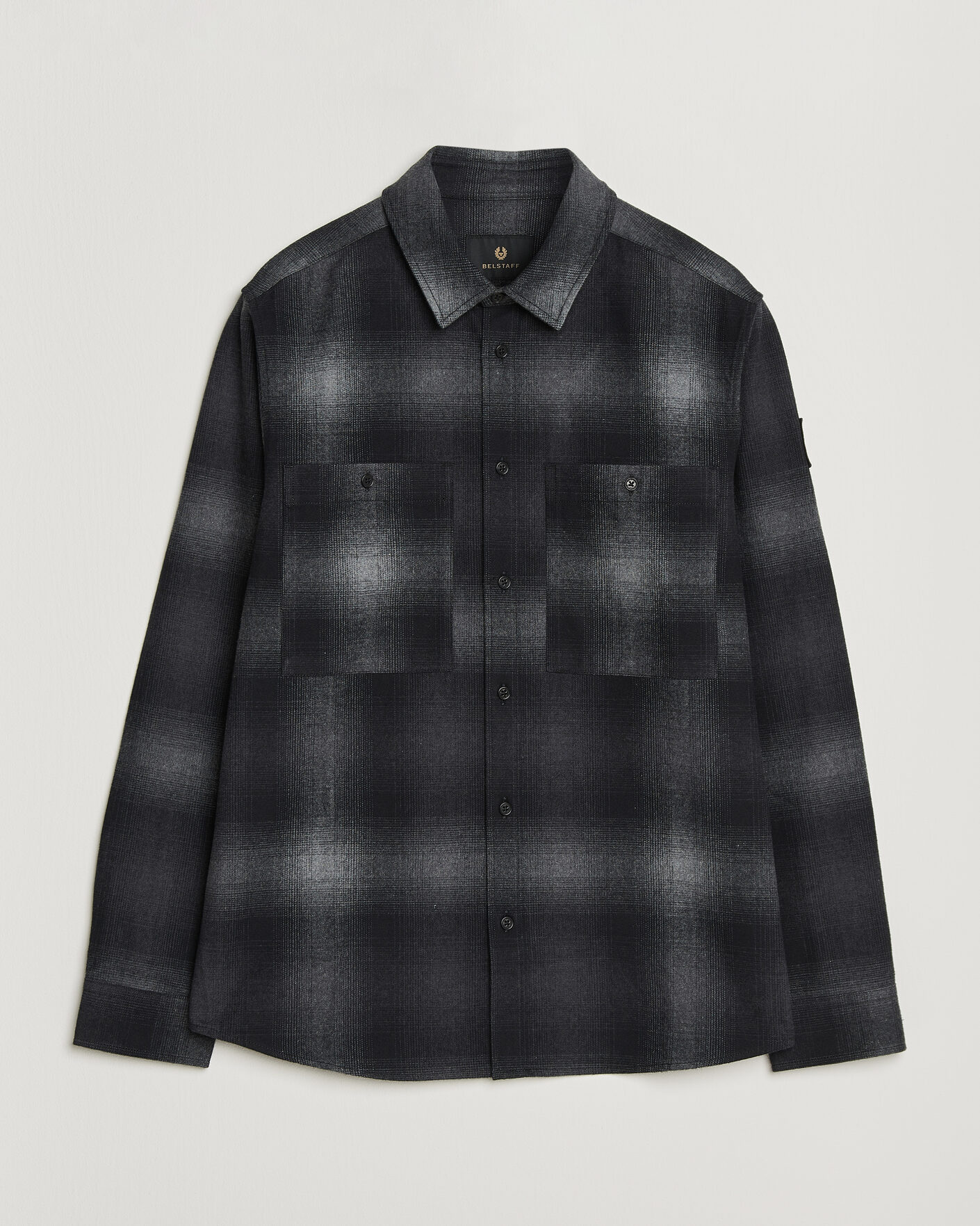 Herren | Hemden | Belstaff | Outpost Cotton Flannel Checked Overshirt Black