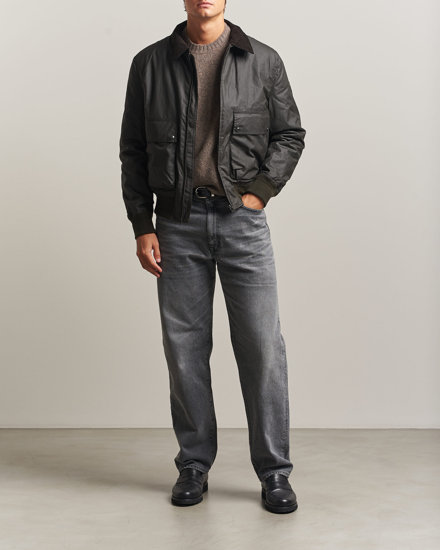 Herren | Jacken | Belstaff | Mount Wax Bomber Jacket Faded Olive