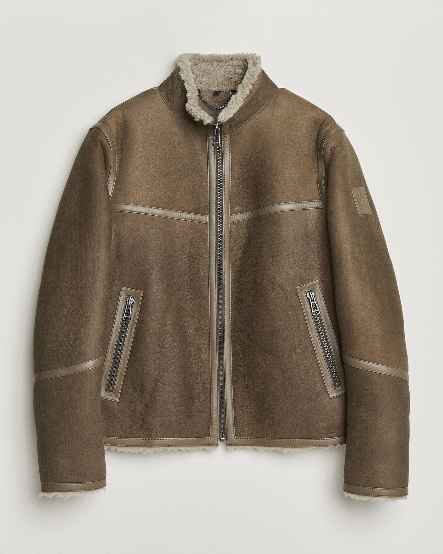 Herren | Jacken | Belstaff | Highland Shearling Jacket Dark Dusty Taupe