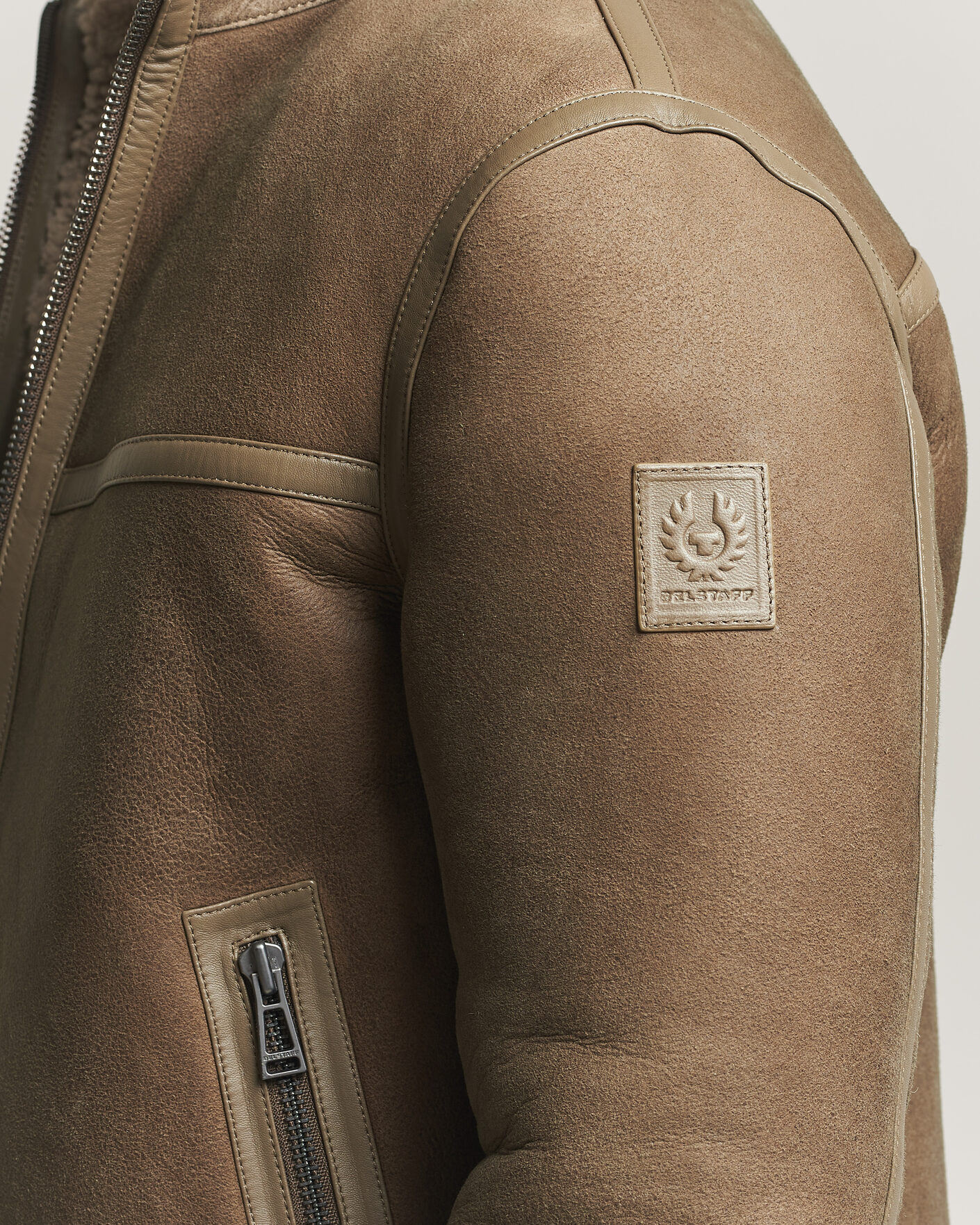 Herren | Jacken | Belstaff | Highland Shearling Jacket Dark Dusty Taupe