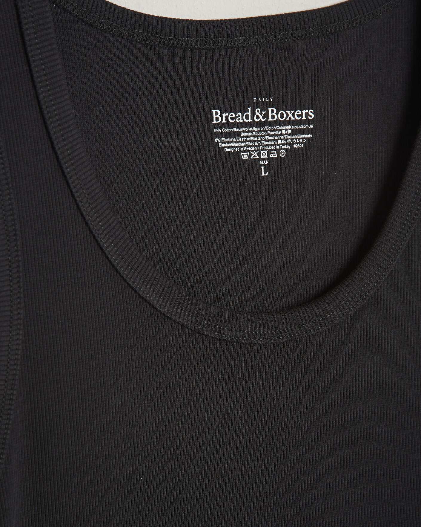Herren | T-Shirts | Bread & Boxers | 2-Pack Ribbed Tank Black